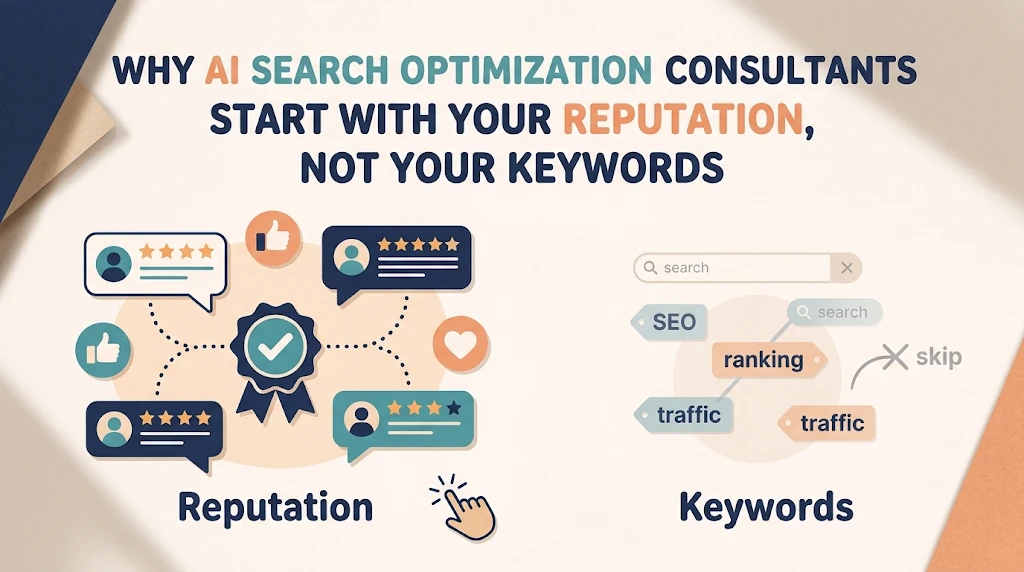 Why AI Search Optimization Consultants Start With Your Reputation, Not Your Keywords