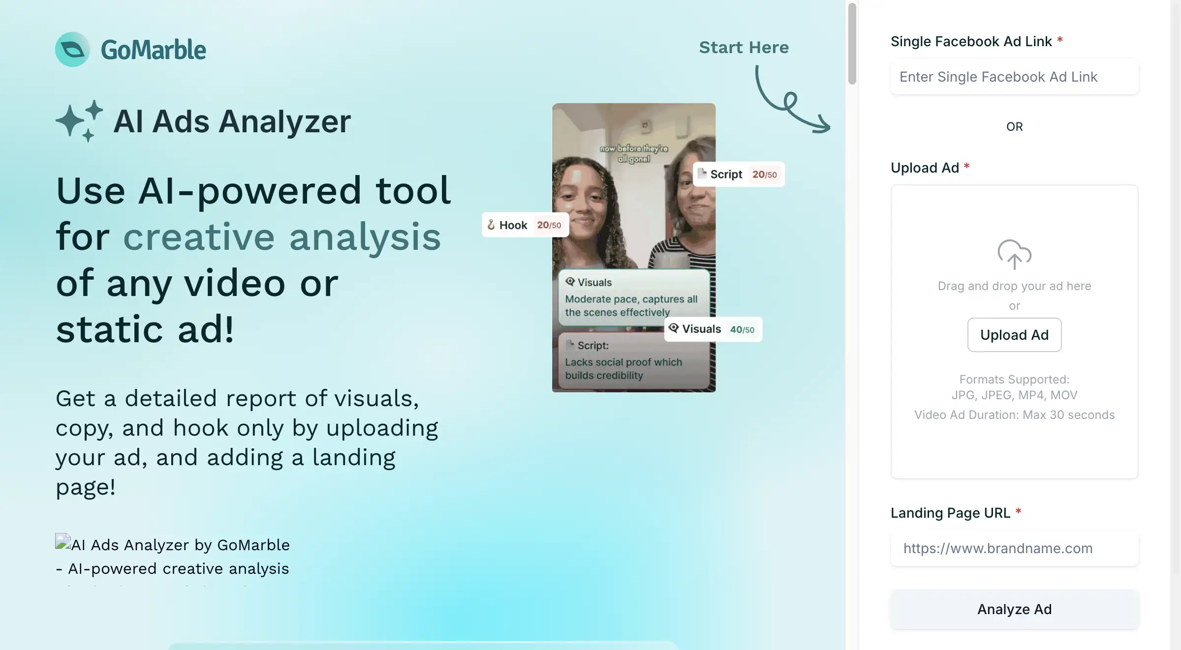 AI Ads Analyzer by GoMarble