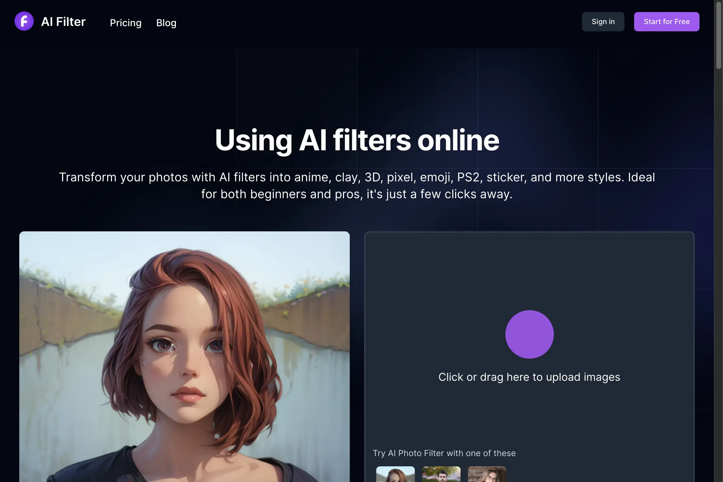 AI Filter - Transform your photos with filters