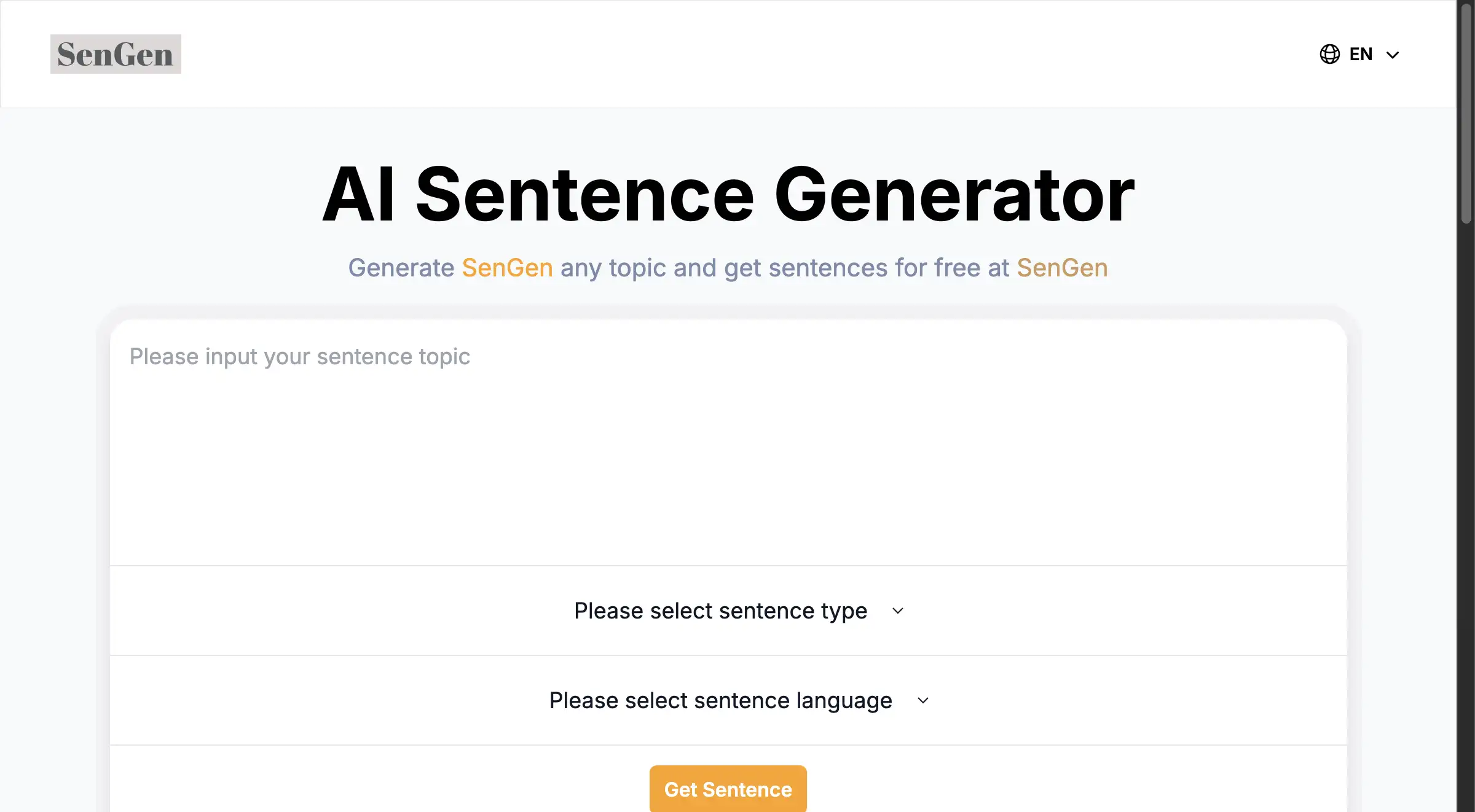 SenGen - AI Sentence Generator