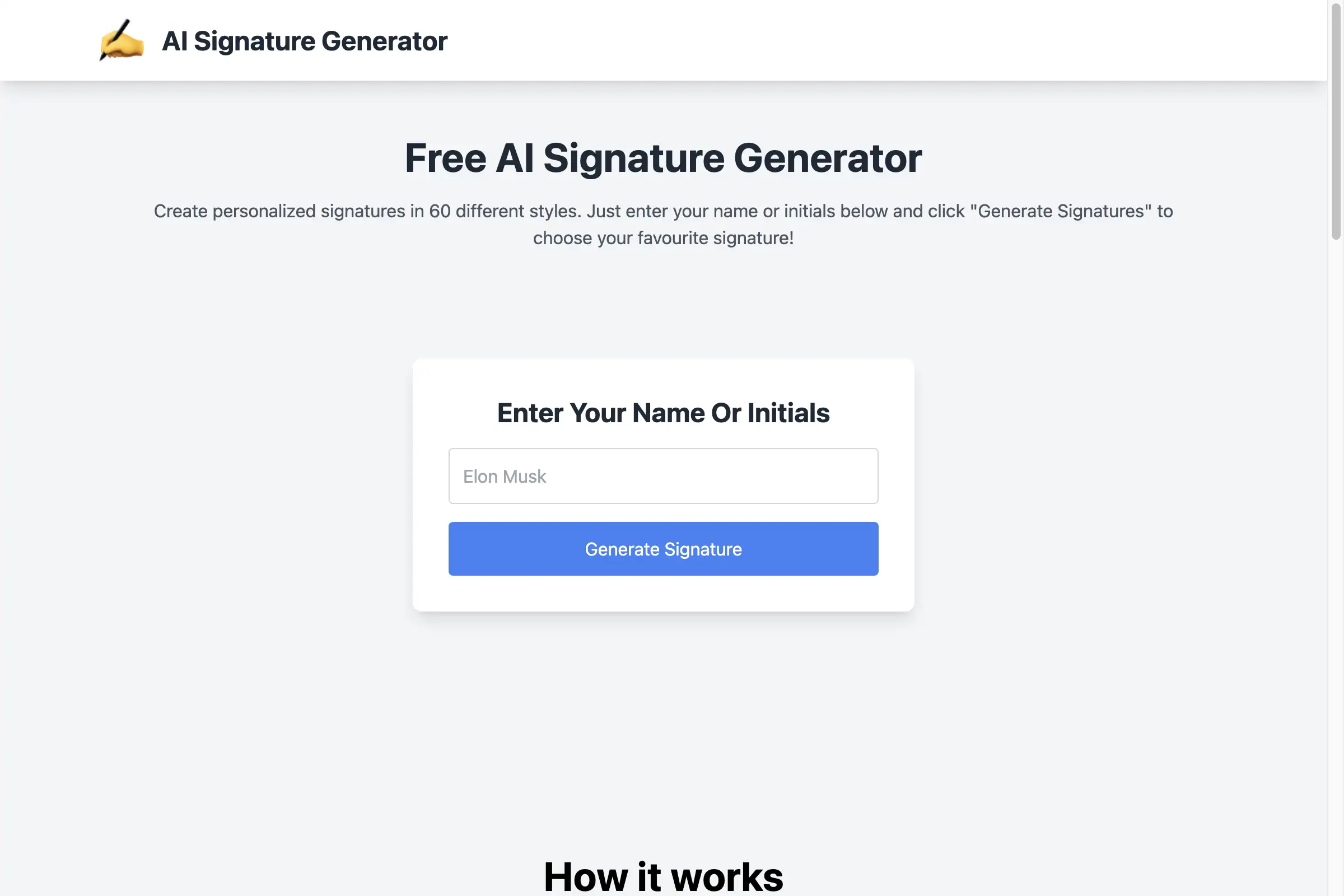 Free AI Signature Generator
