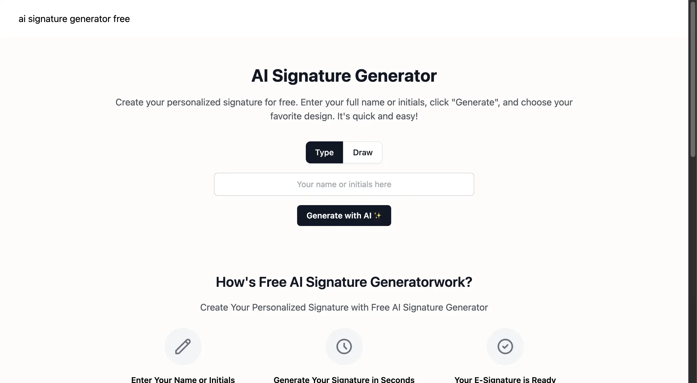 Free AI Signature Generator