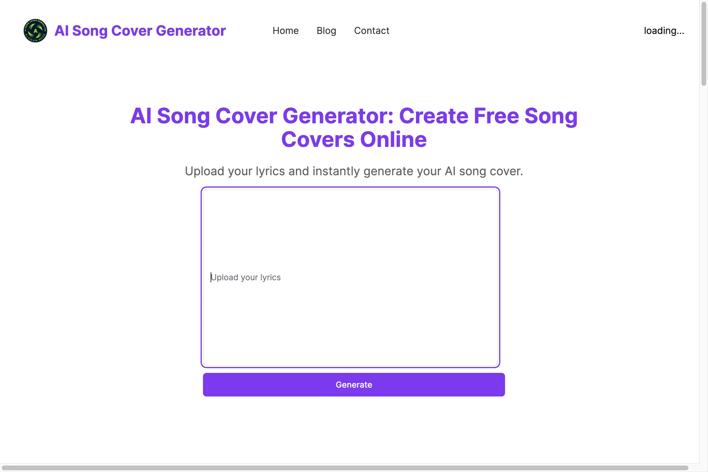 AI Song Cover Generator