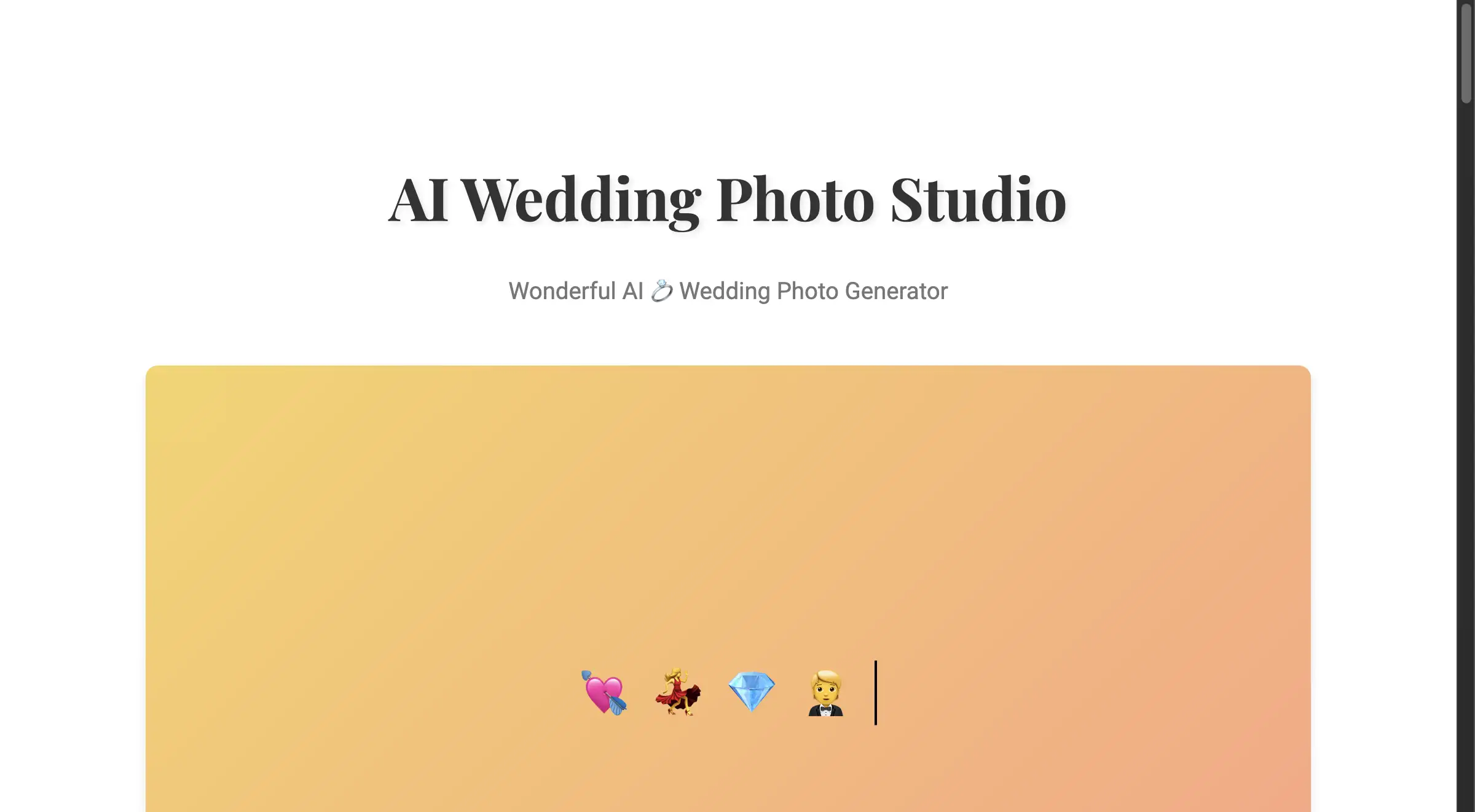 AI Wedding Photo Studio