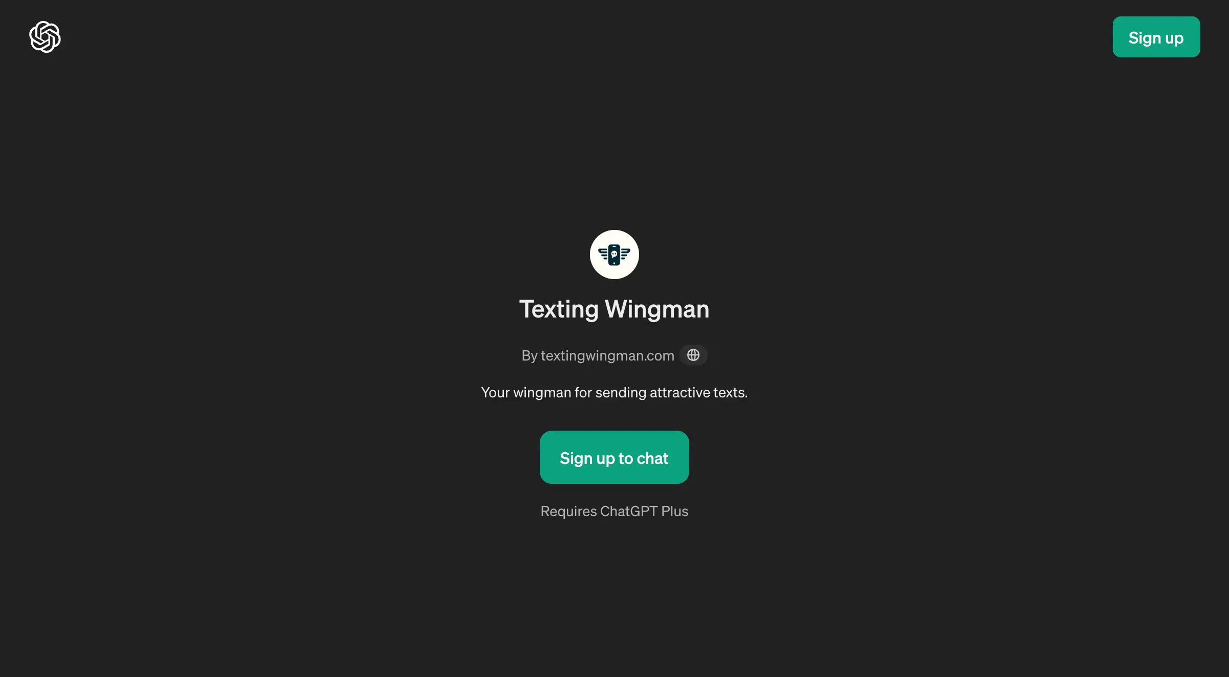 ChatGPT - Texting Wingman