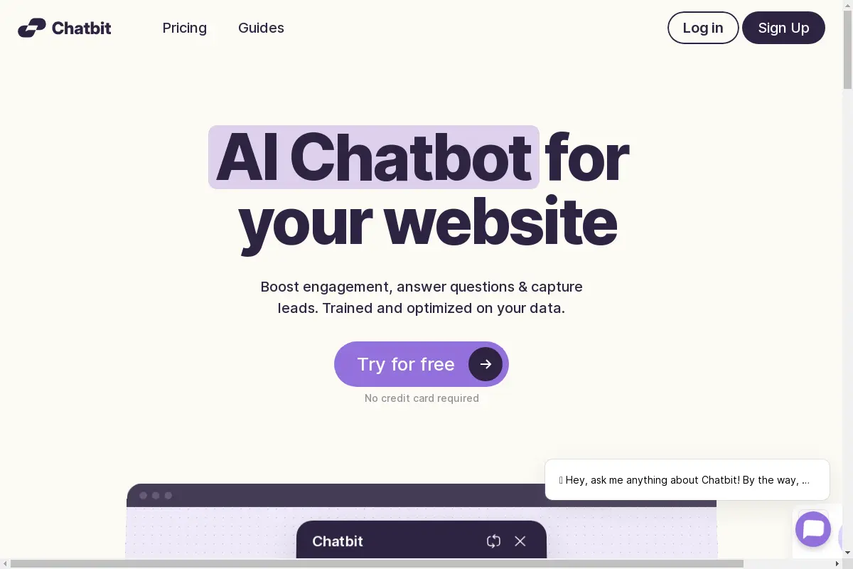 Chatbit – AI Chatbots for Your Website