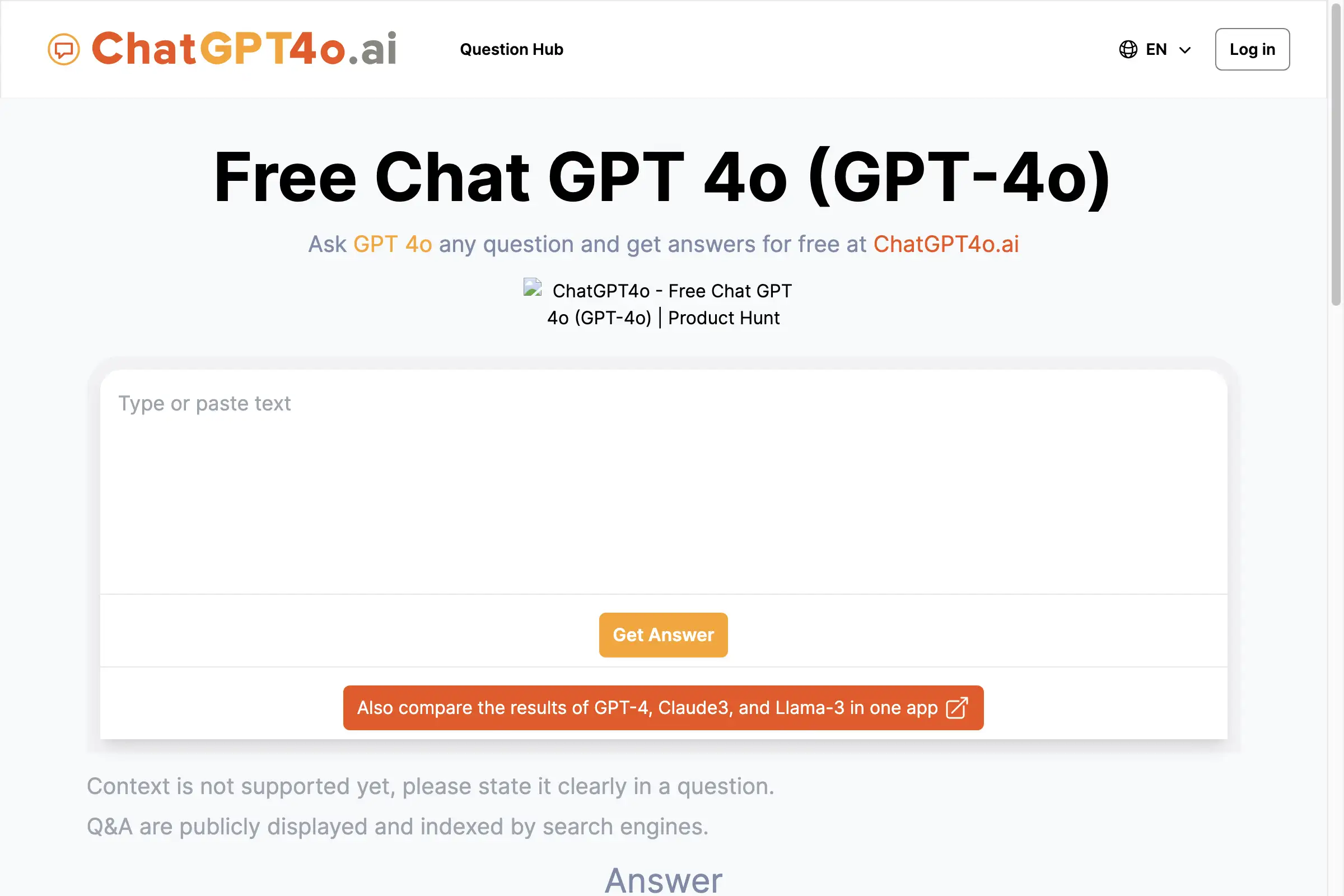 Free Chat GPT 4o, Chat With GPT-4o