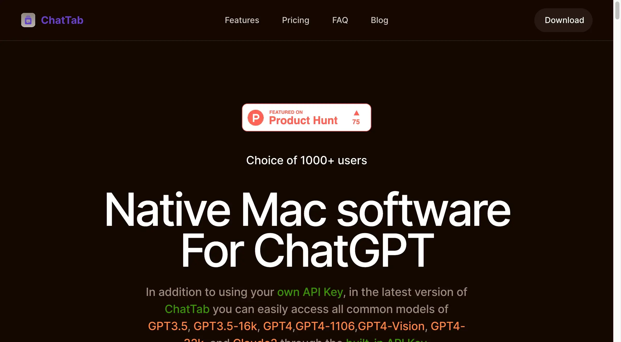 ChatTab - ChatGPT API Client for macOS with GPT4-Visiton and Assistant API
