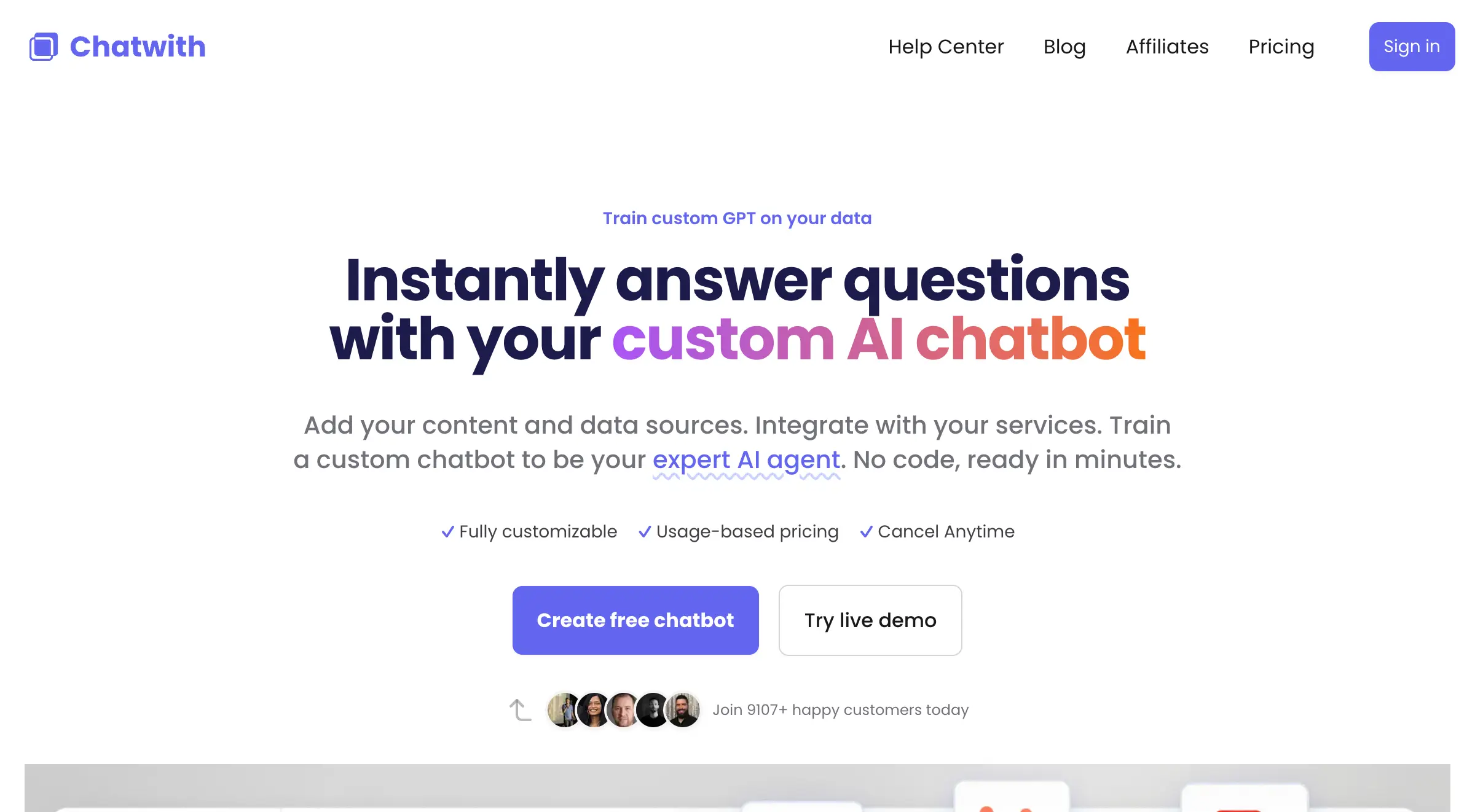 Chatwith - Custom ChatGPT chatbot with your website & files