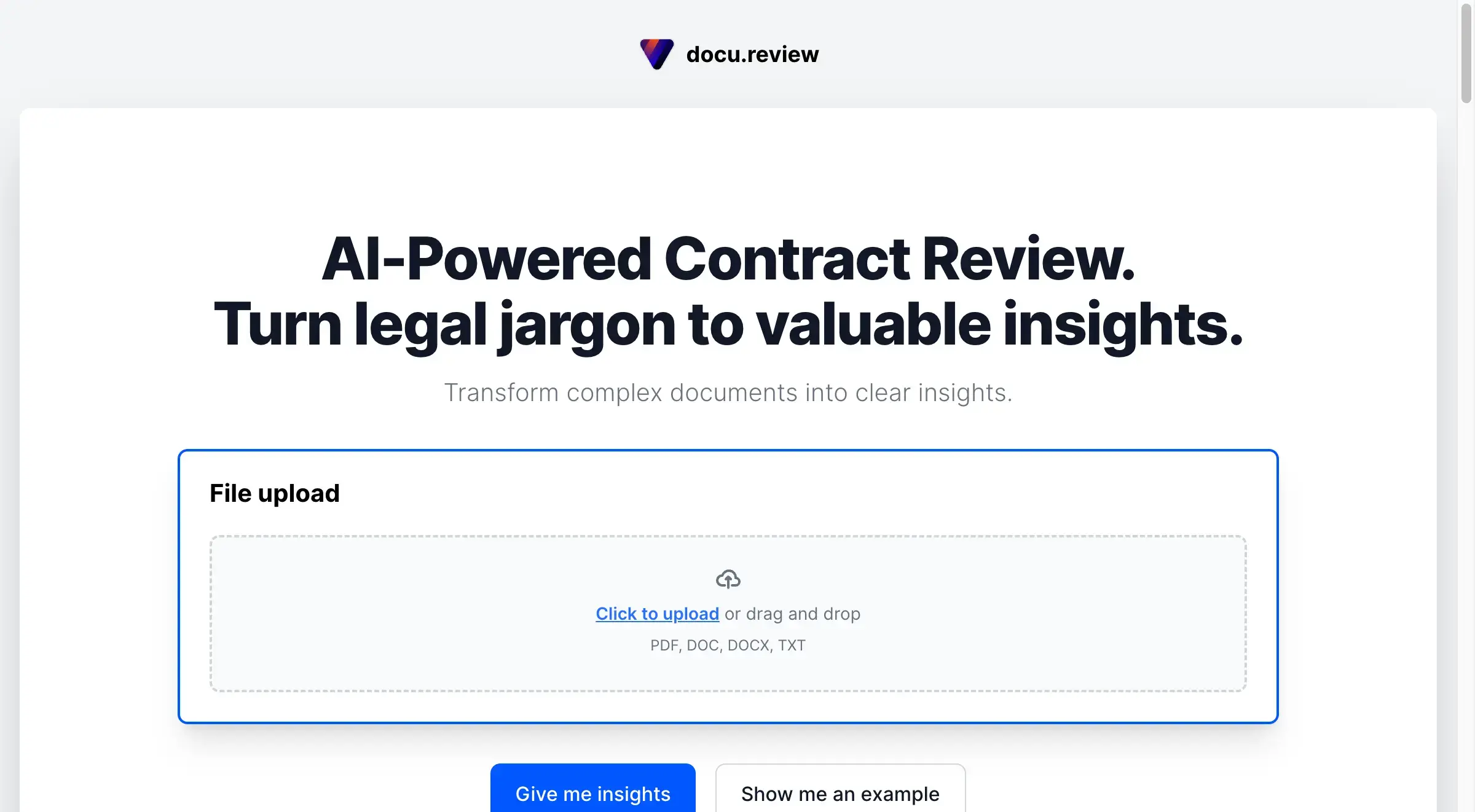 Docu, AI-Powered Contract Review