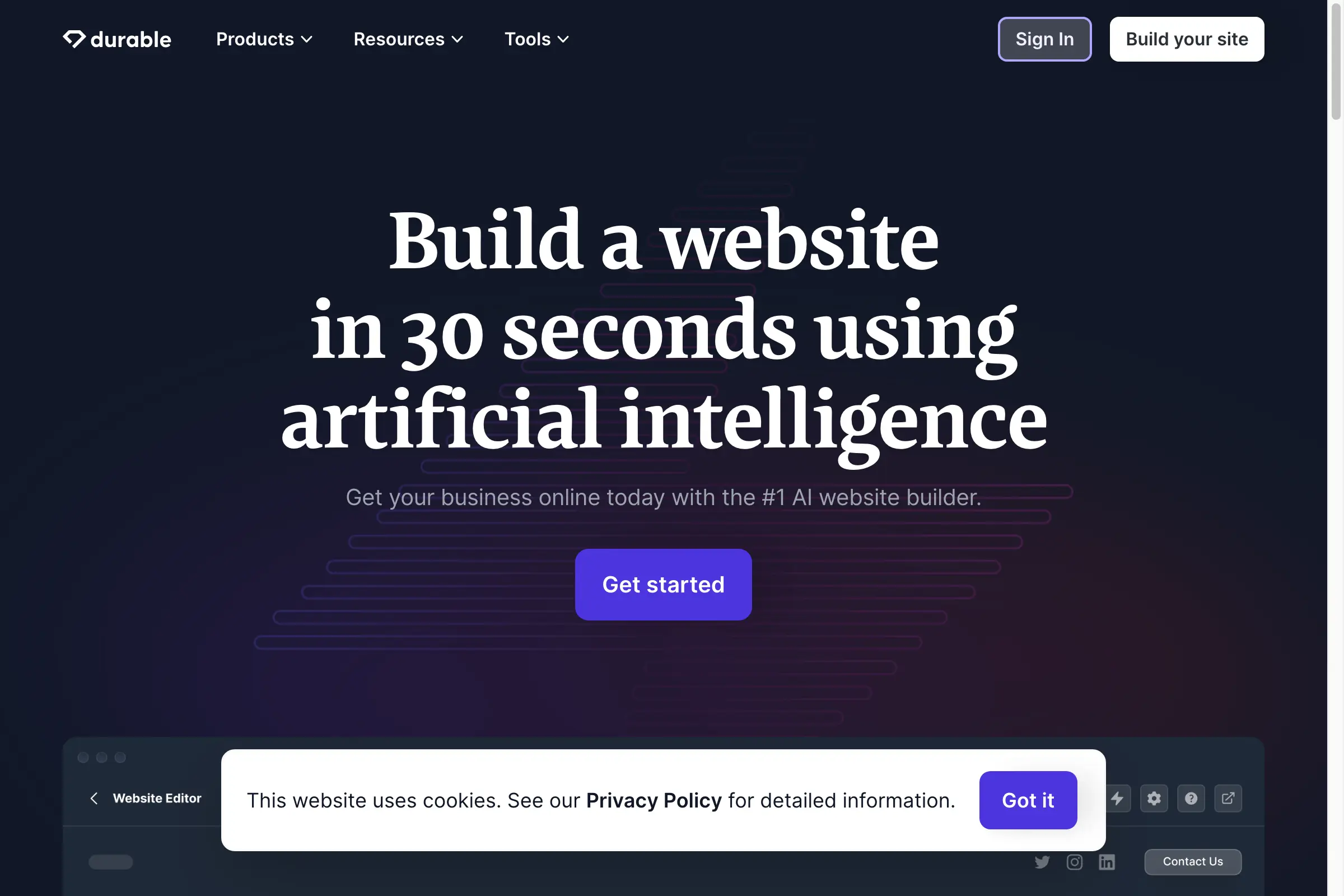 Durable AI Website Builder