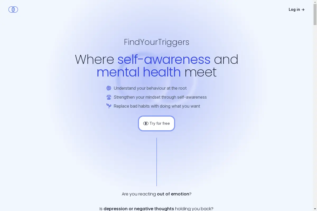 FindYourTriggers - AI-powered self-awareness enhancer