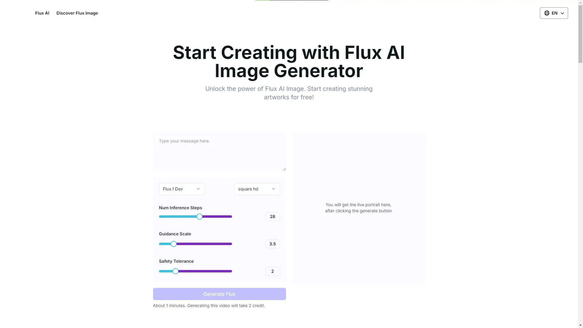 Flux AI Image Generator