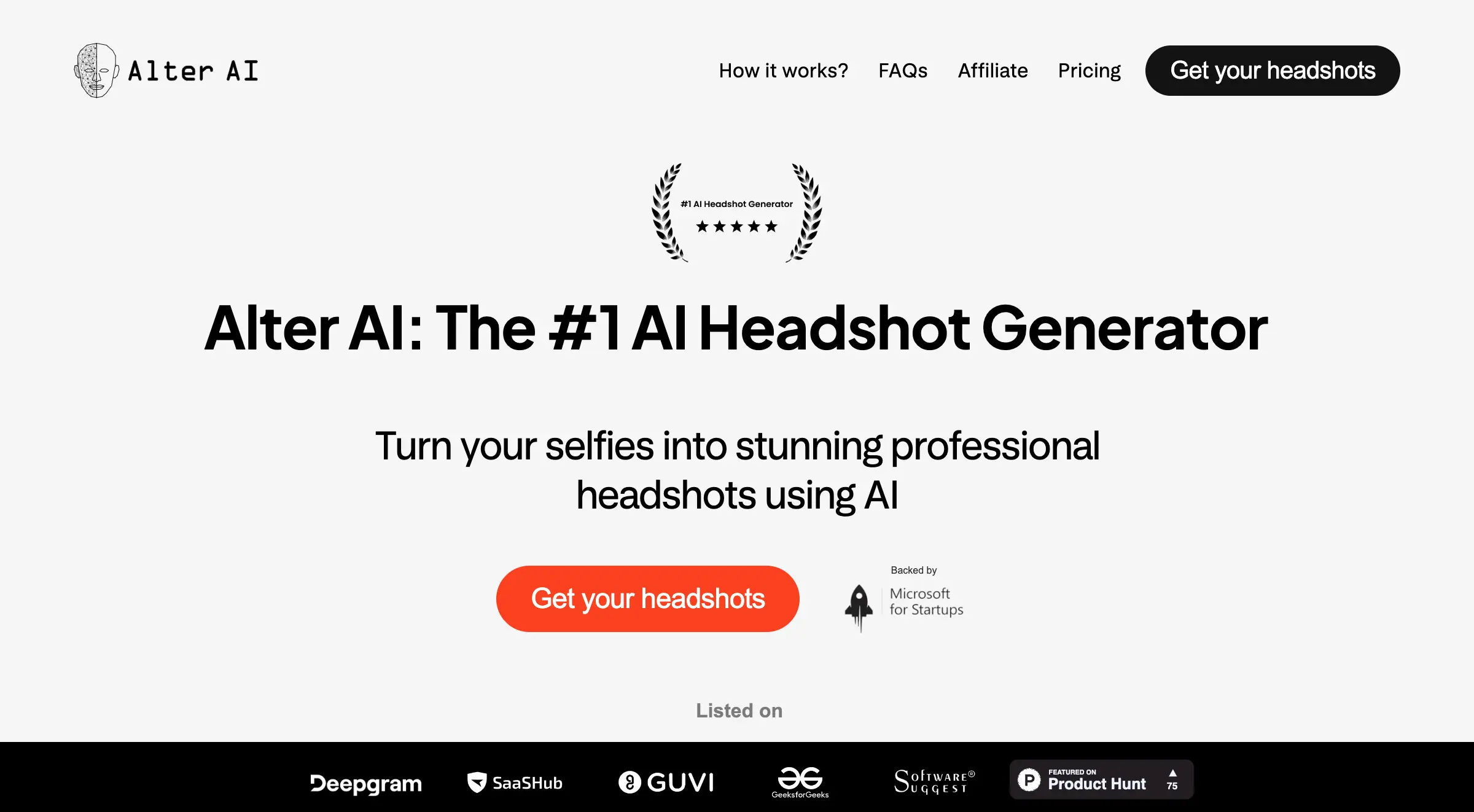 Alter AI: The #1 AI Headshot Generator