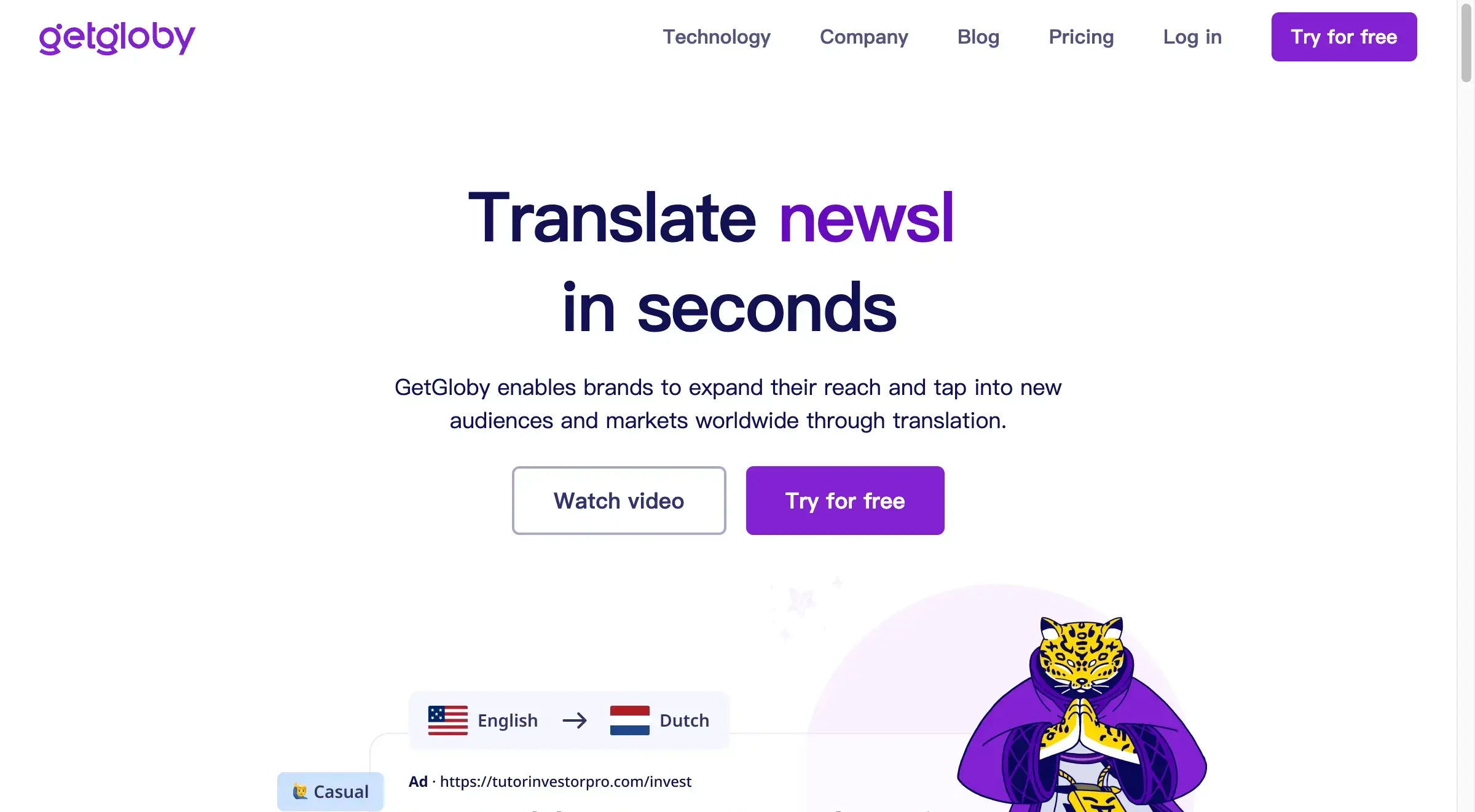 GetGloby - Translate marketing assets & campaign ads using AI