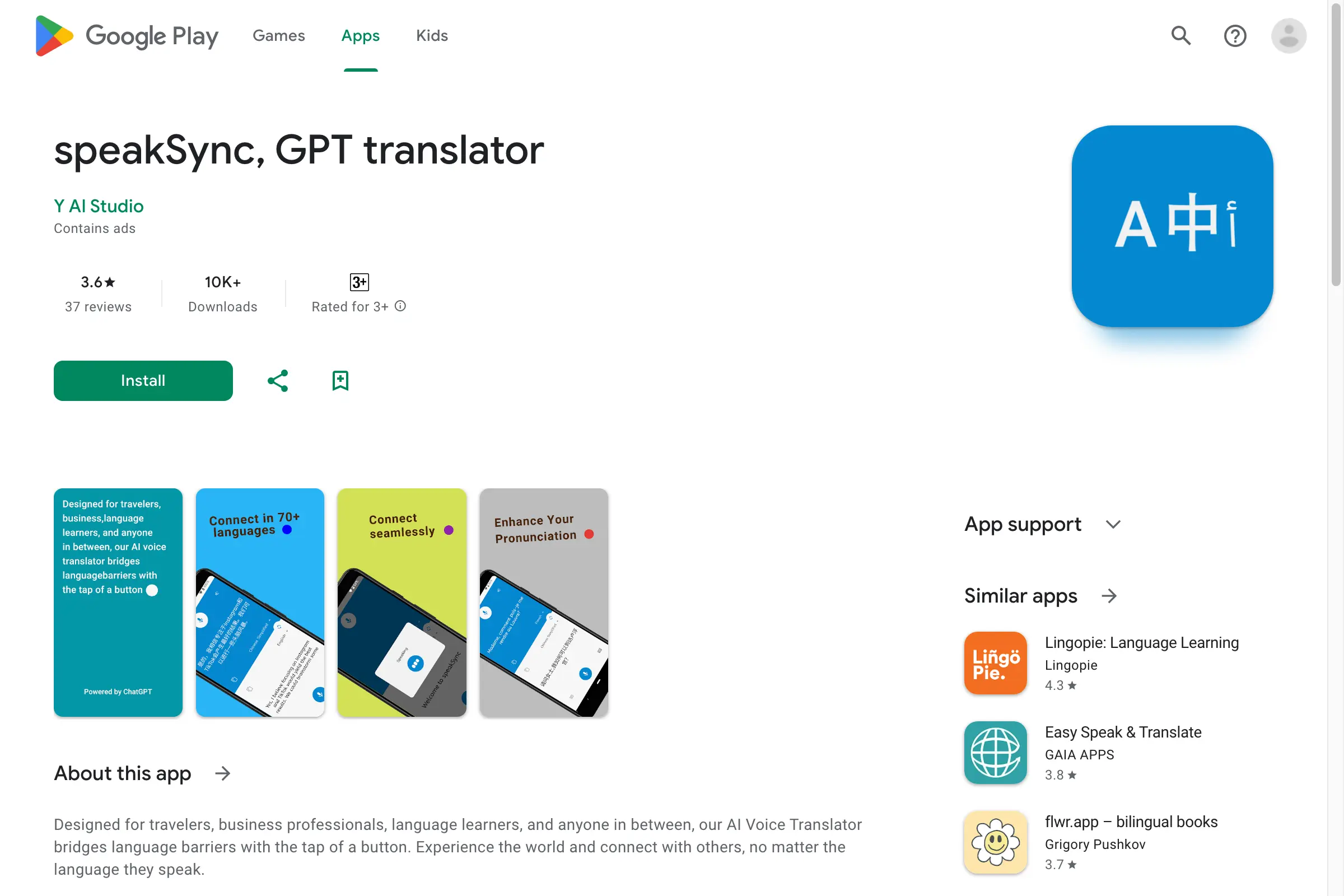 speakSync, GPT translator - Apps on Google Play