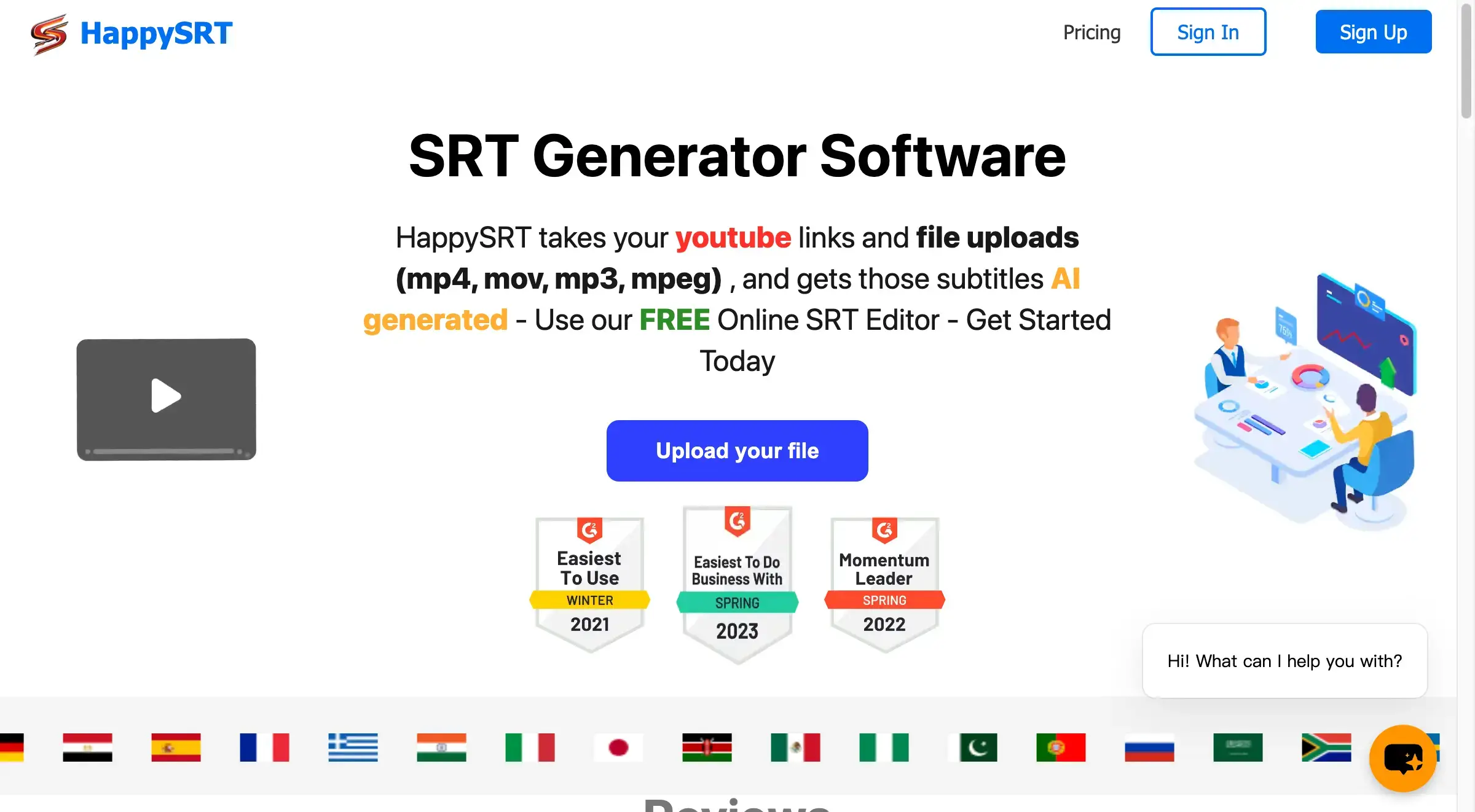HappySRT | AI Generated SRT & Editor