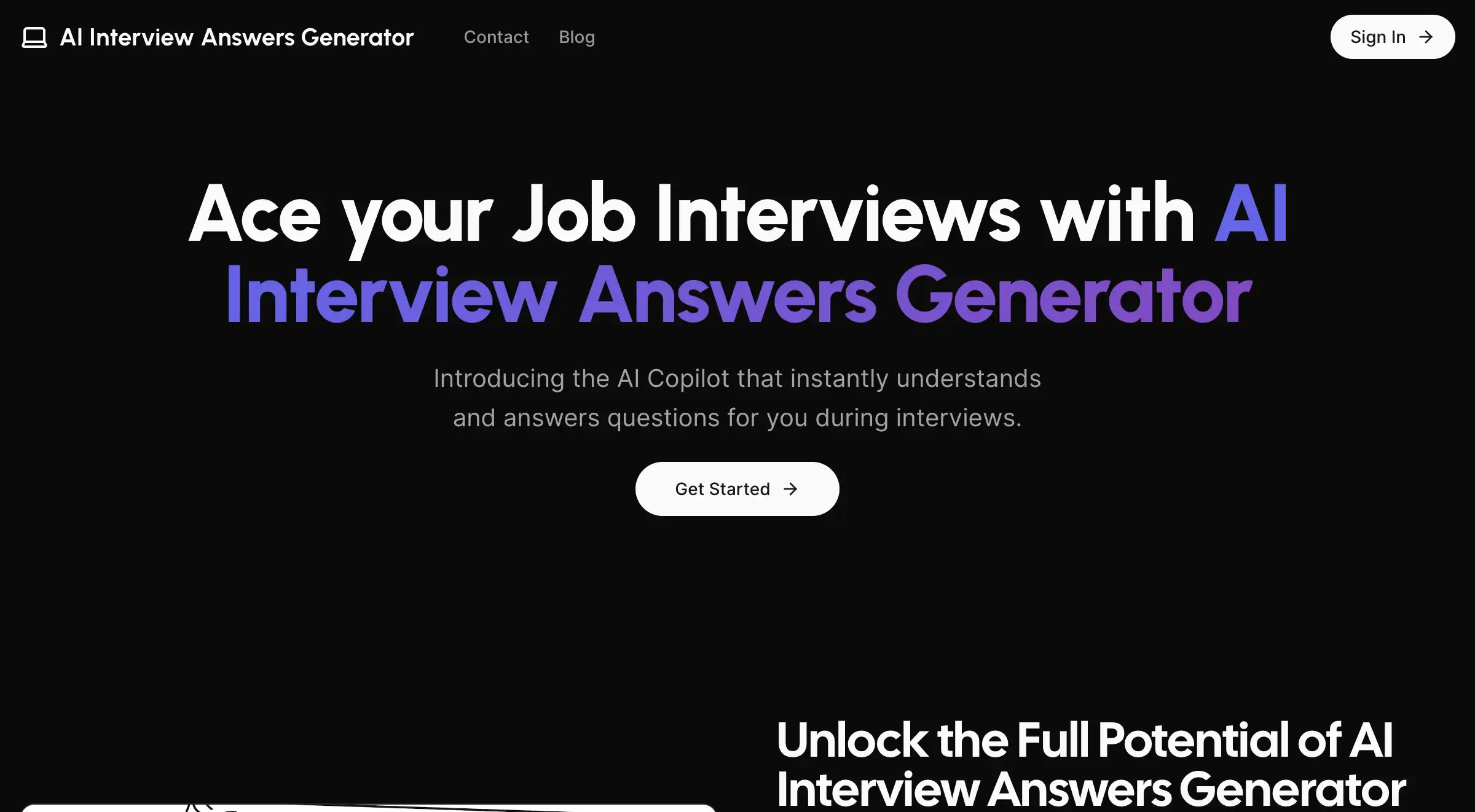 AI Interview Answers Generator