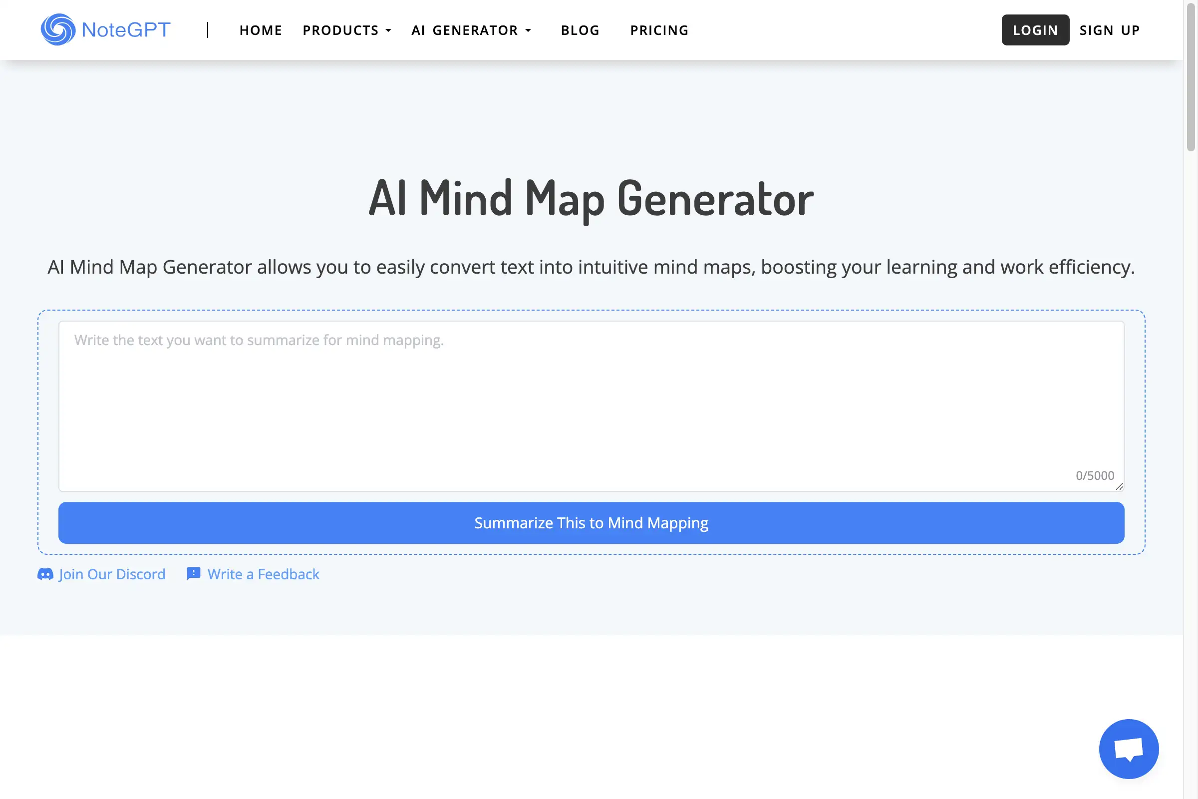 AI Mind Map Generator - NoteGPT