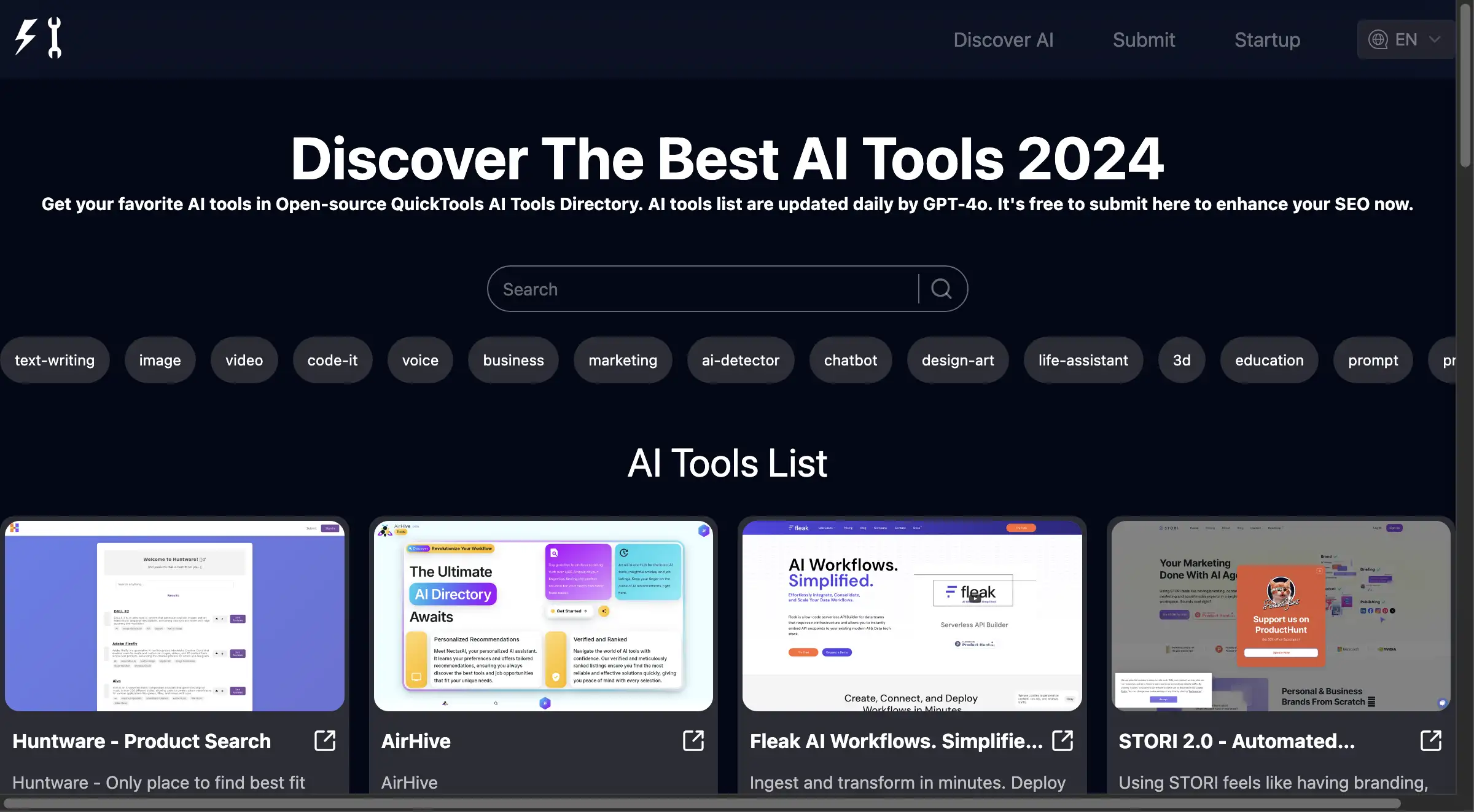 QuickTools AI Tools Directory