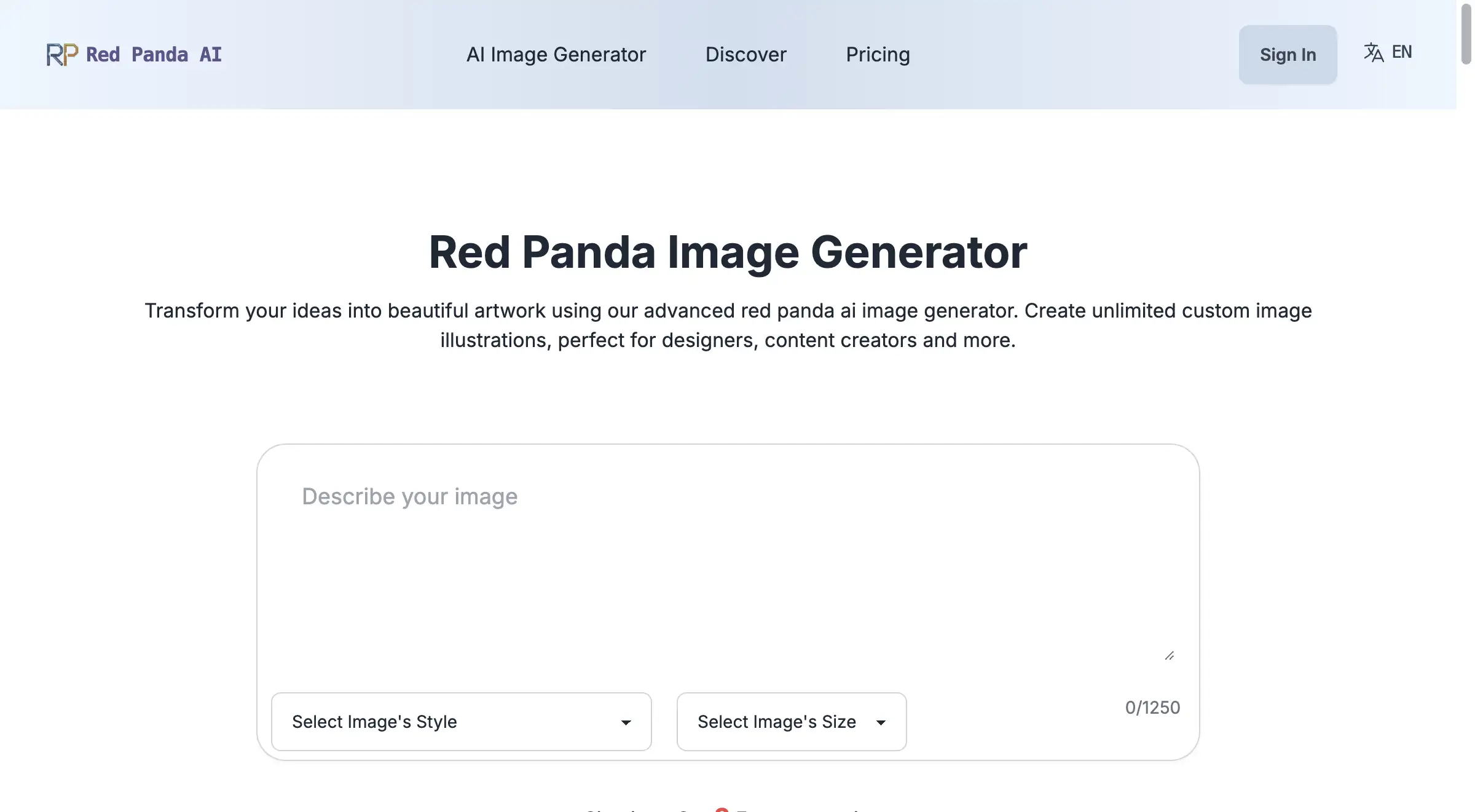 Red Panda Image generator