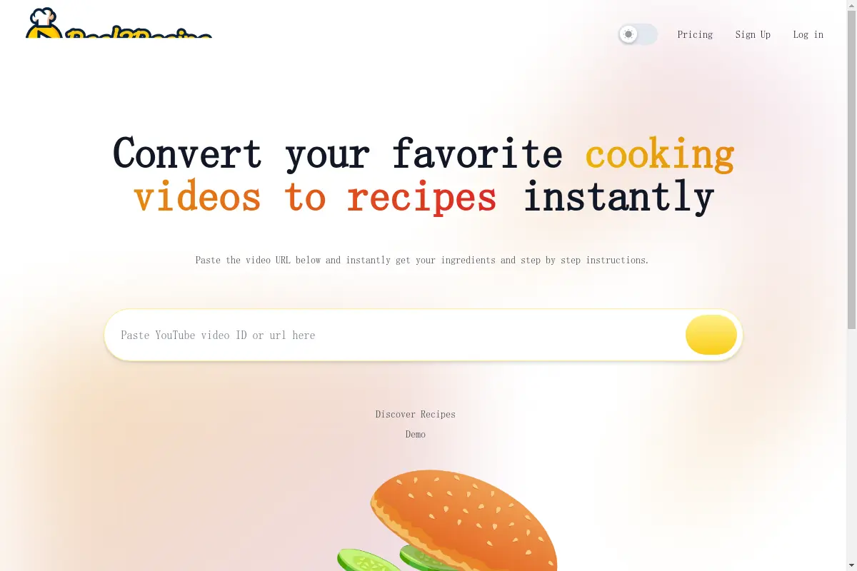 Reel2Recipe - Convert Videos to Recipes Instantly