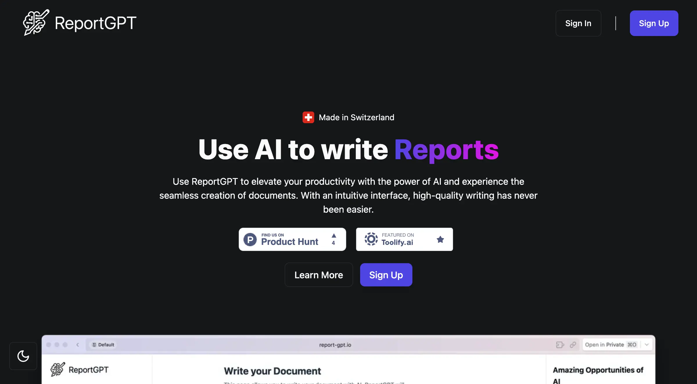 ReportGPT - AI Writing Partner