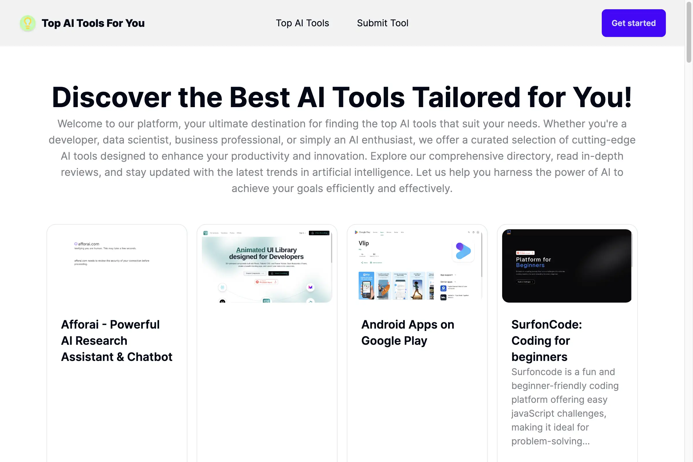 Top AI Tools For You