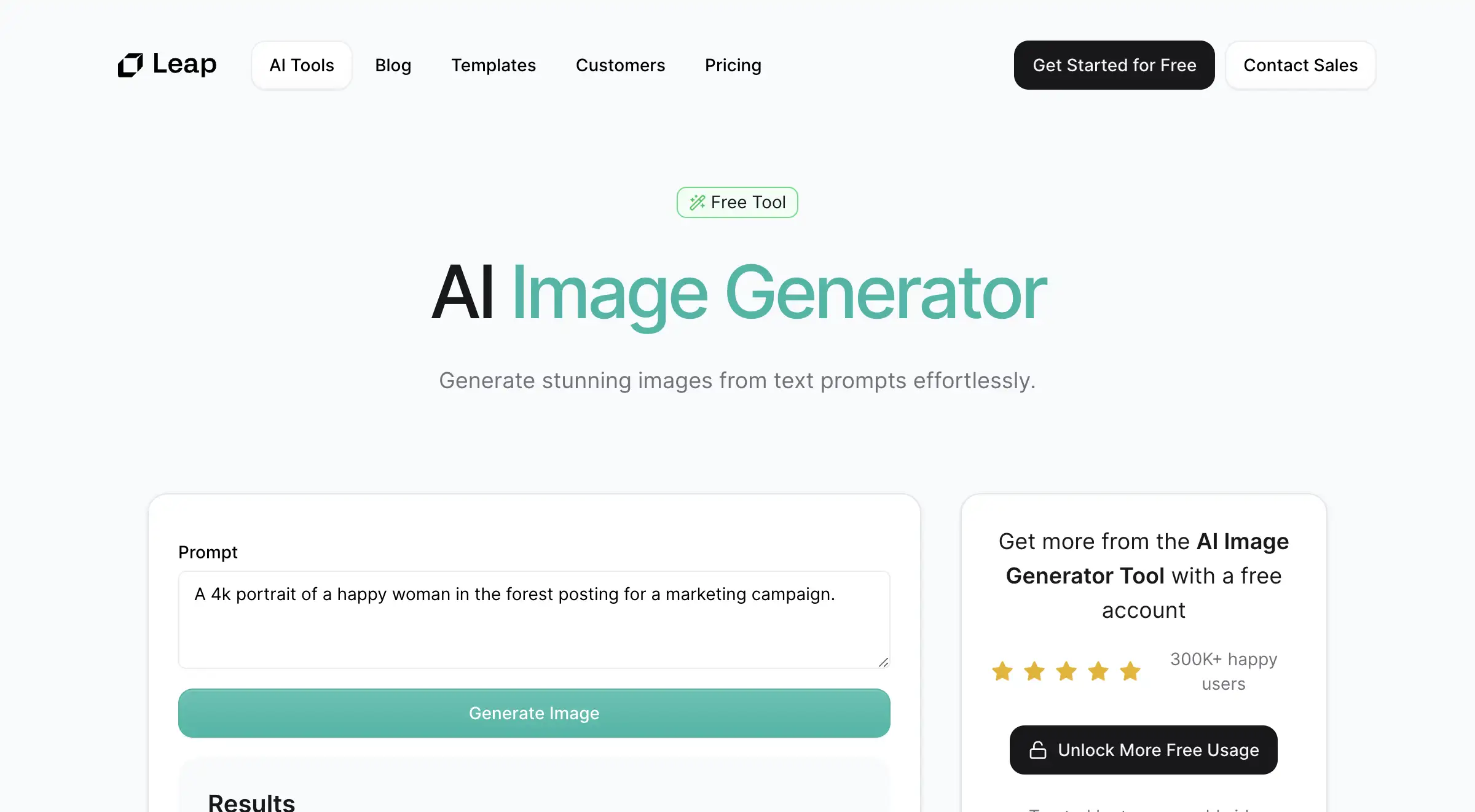 AI Image Generator by Leap AI