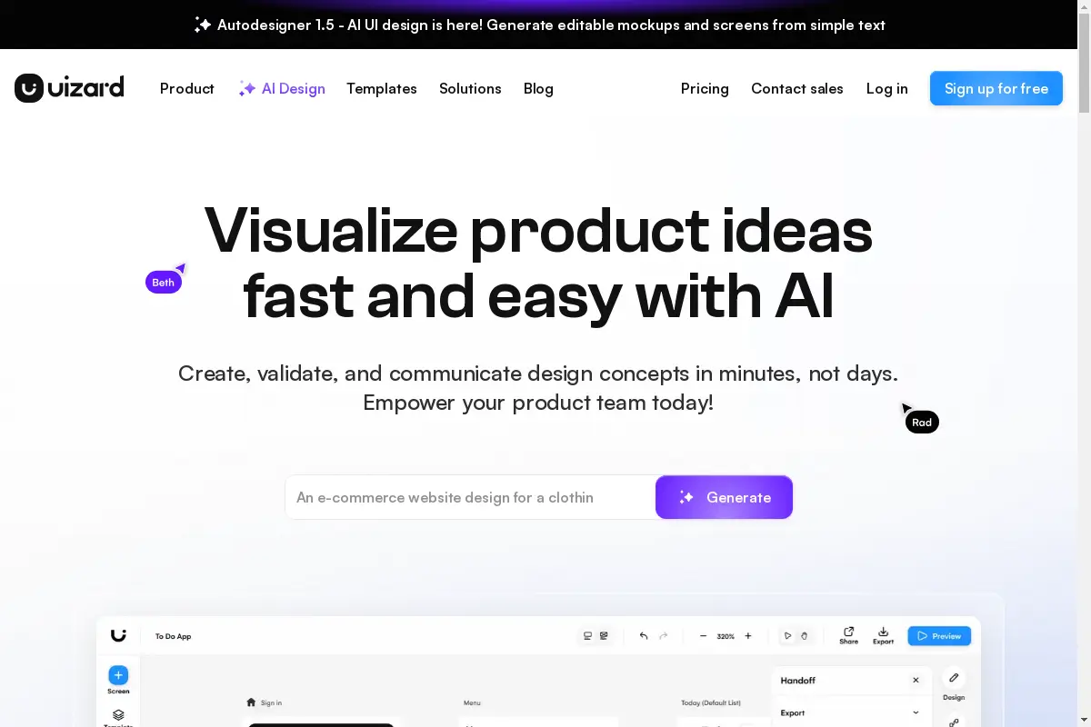 Uizard | UI Design Made Easy, Powered By AI