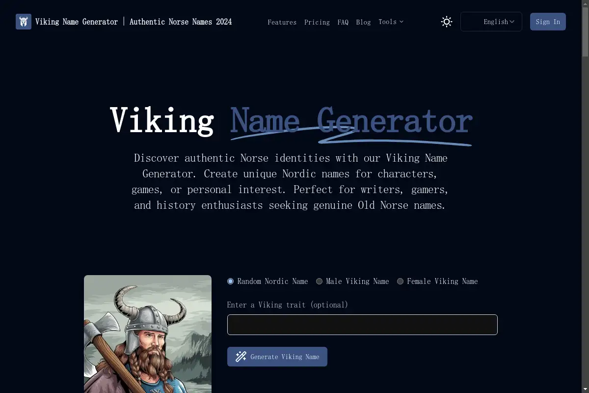 Viking Name Generator