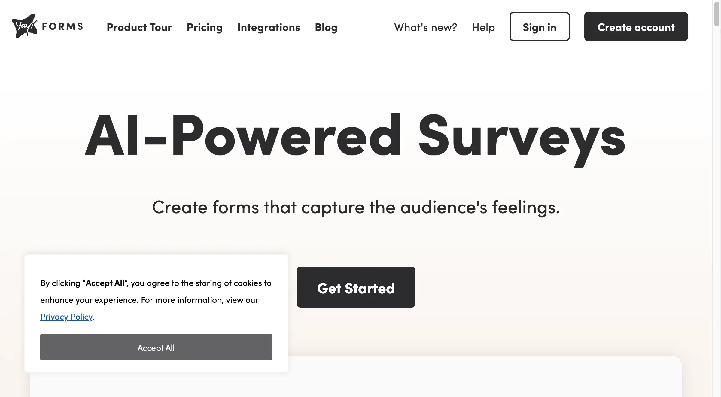 Yay! Forms: AI-powered form and survey builder