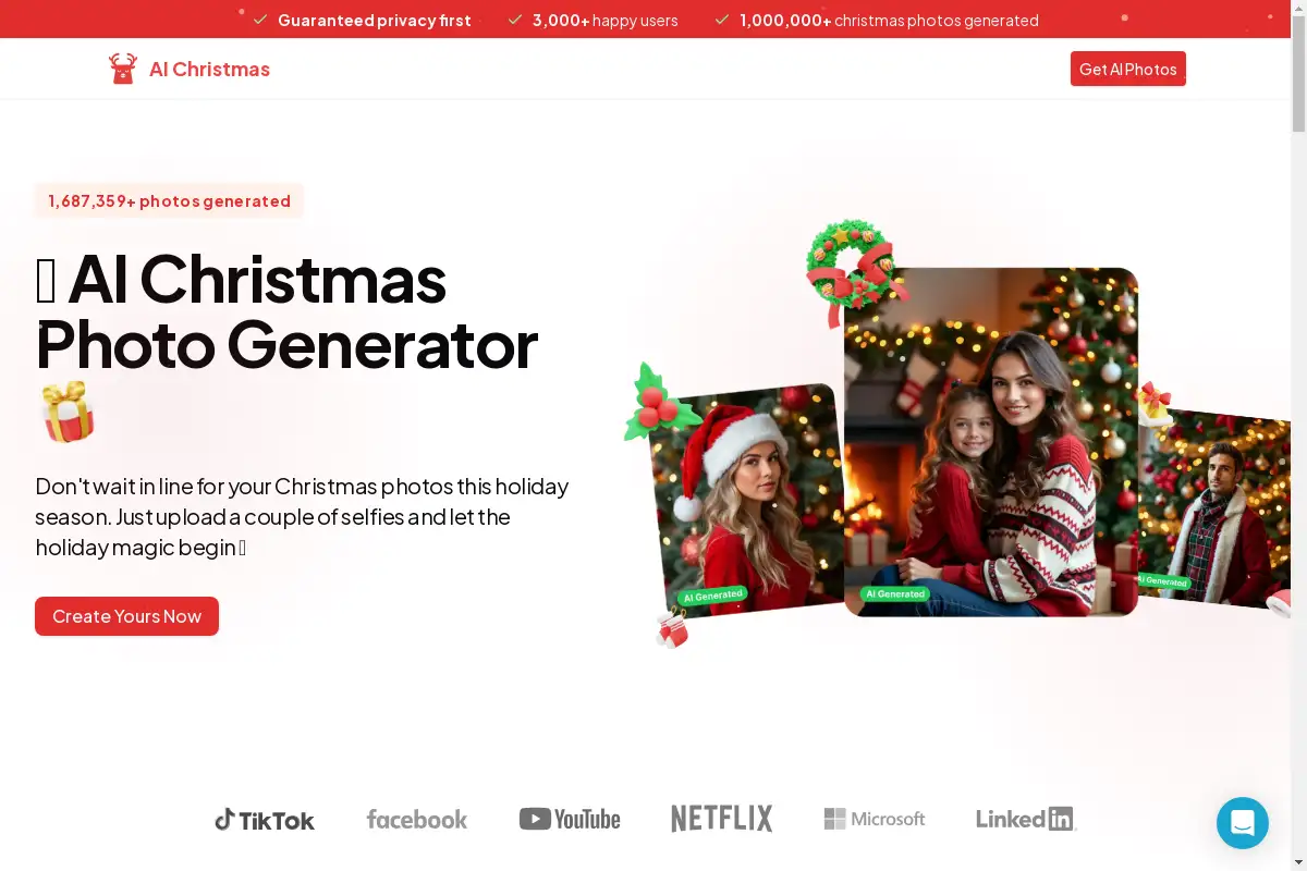 🎅 AI Christmas Photo Generator