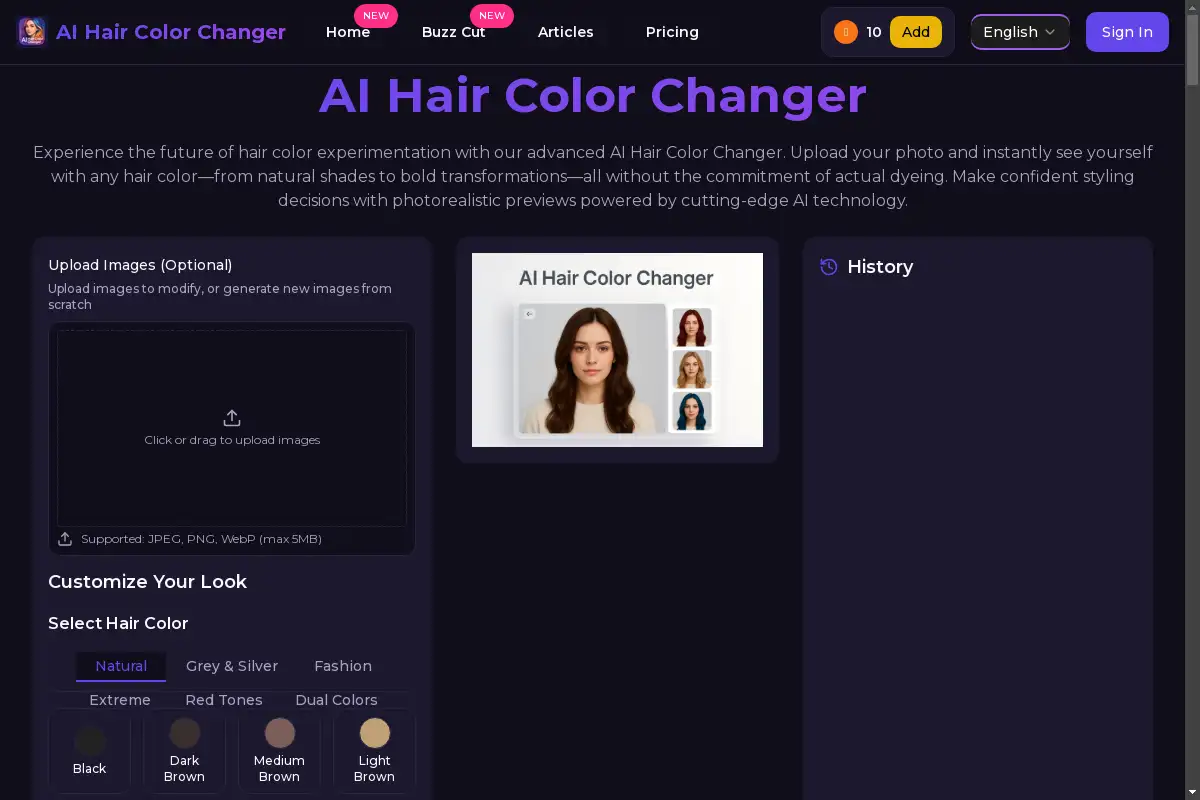 AI Hair Color Changer