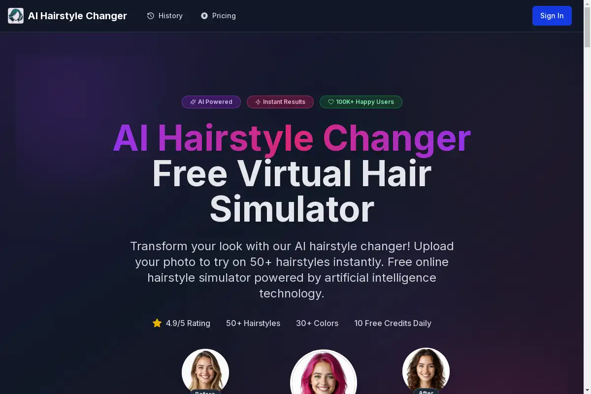 AI Hairstyle Changer