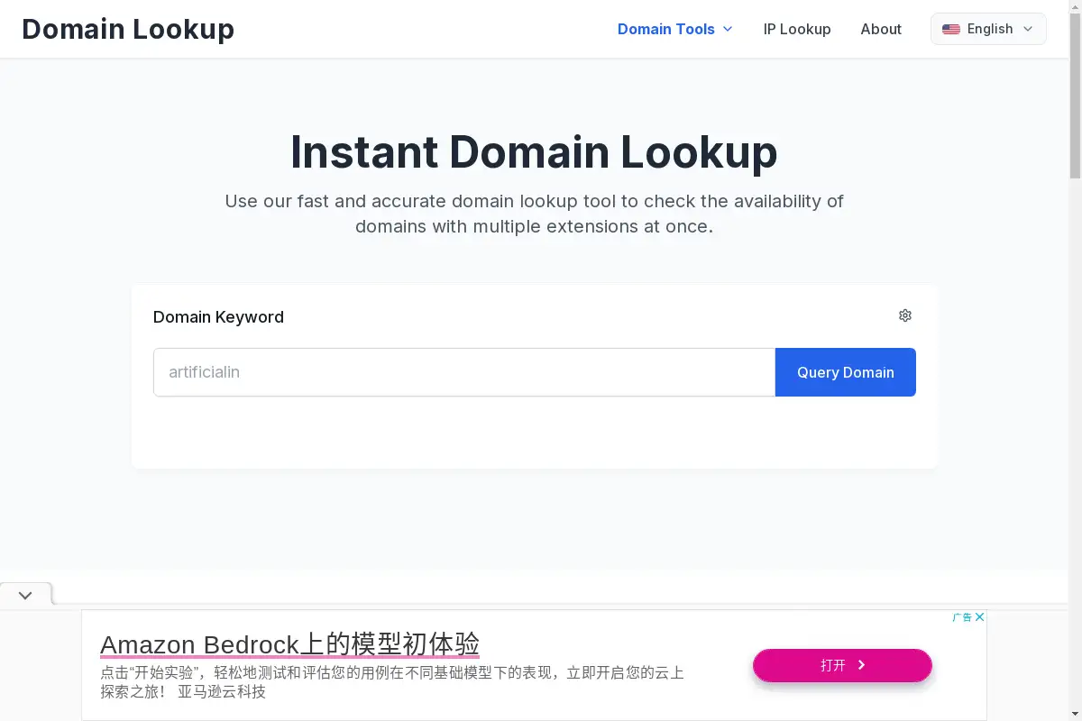 Domain lookup