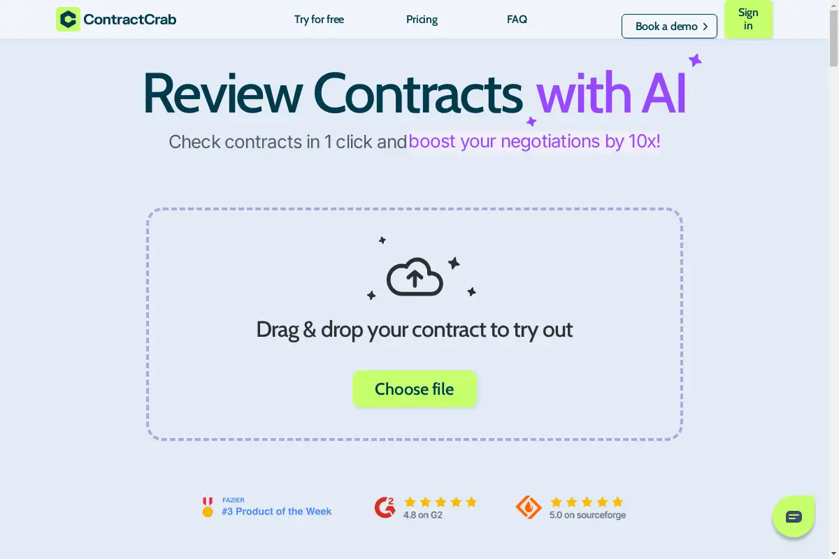 ContractCrab - AI for contract review