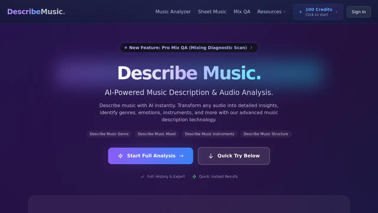 AI Describe Music