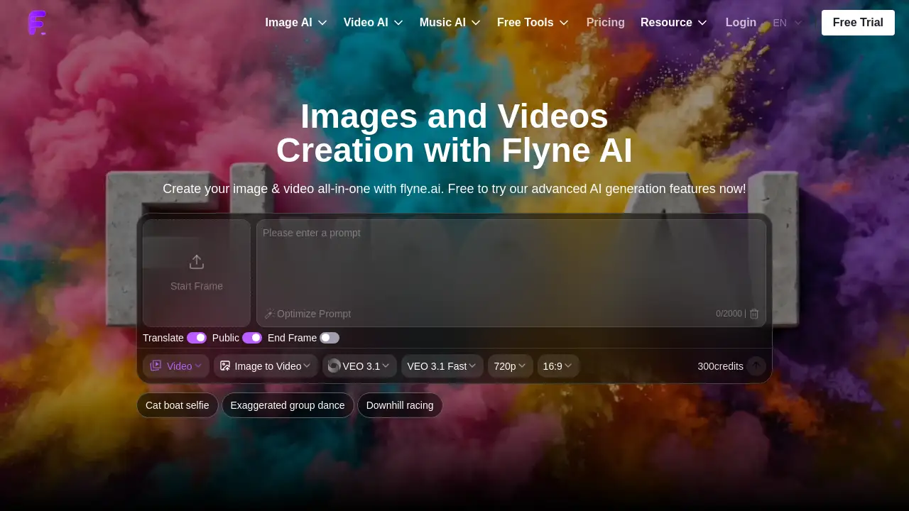 Flyne AI Media Genertor