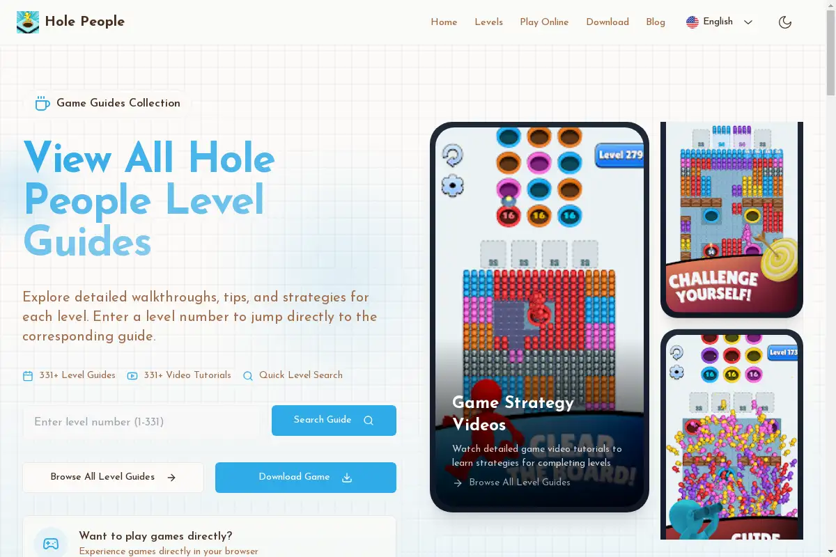 Hole People Level Guide