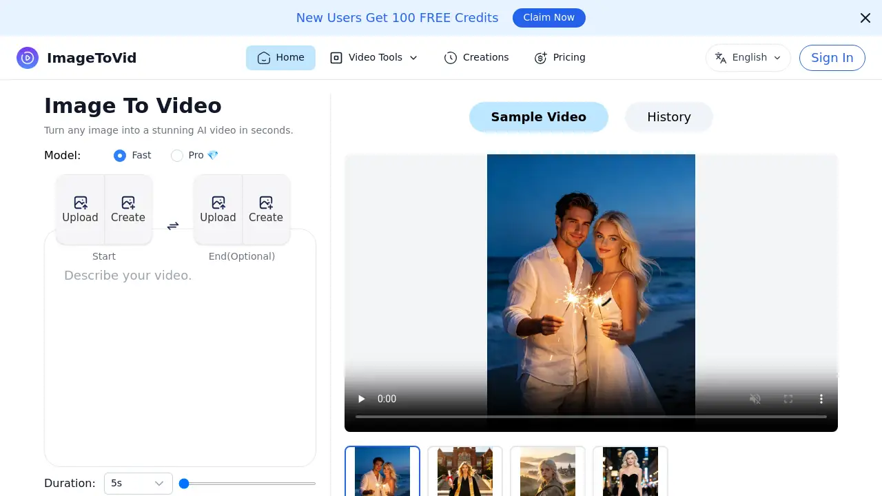 Free Image to Video AI Generator | ImageToVid AI
