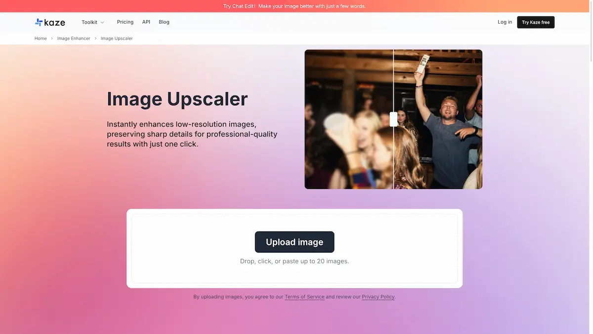 Kaze.ai image upscaler