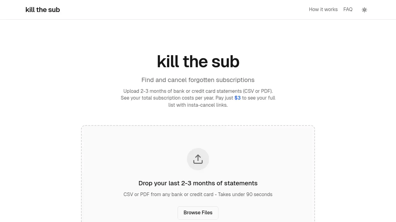 kill the sub