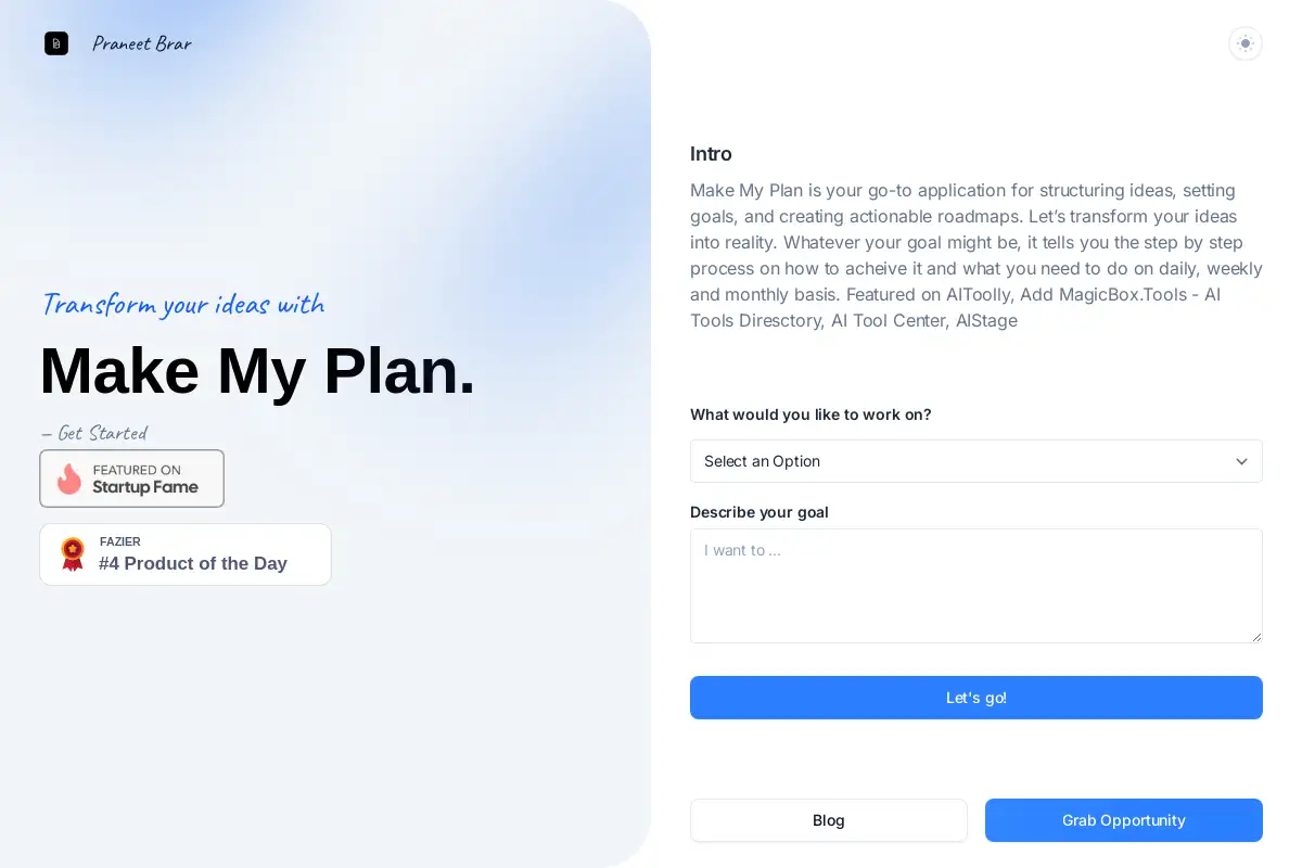Make My Plan