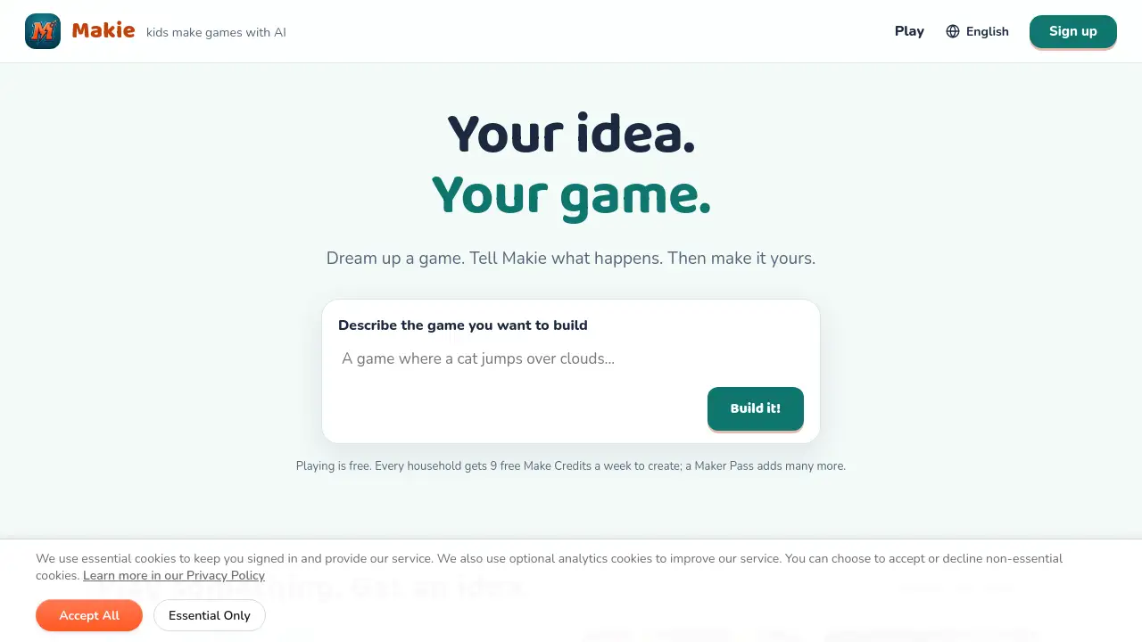 Makie: AI Game Maker for Kids