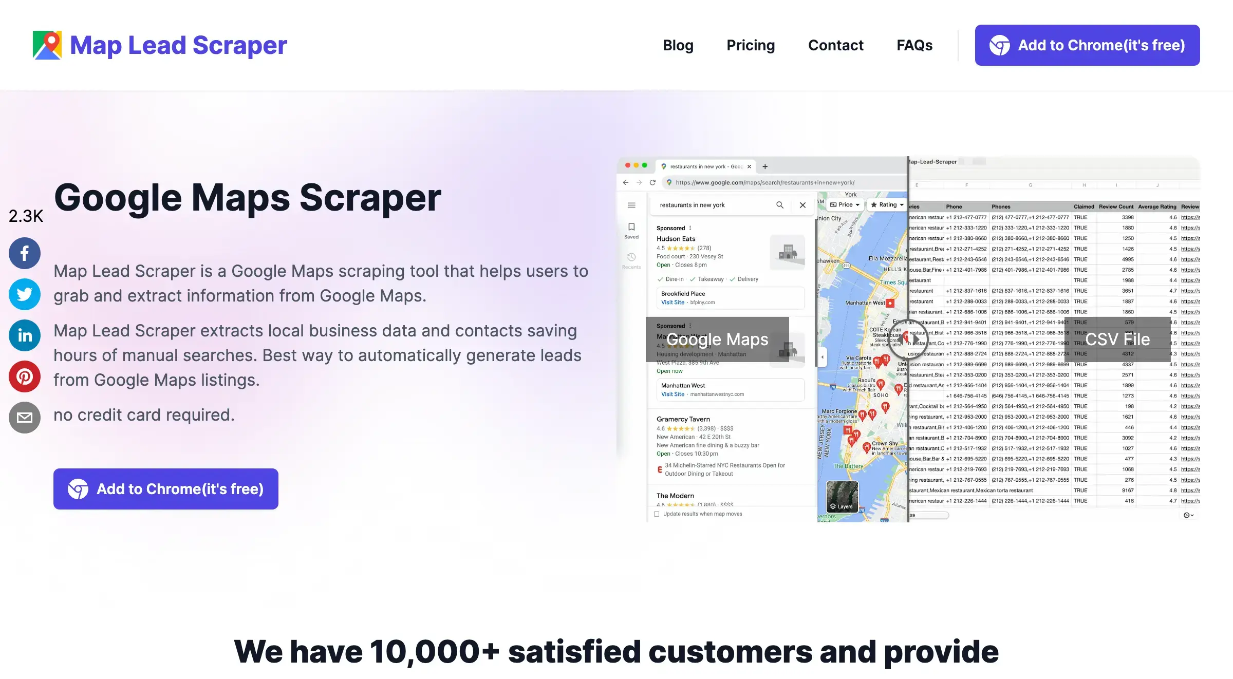 Google Maps Scraper: Free B2B Leads Finder | Map Lead Scraper