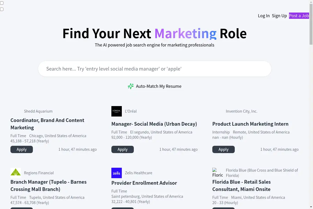 Marketing Jobs Hub