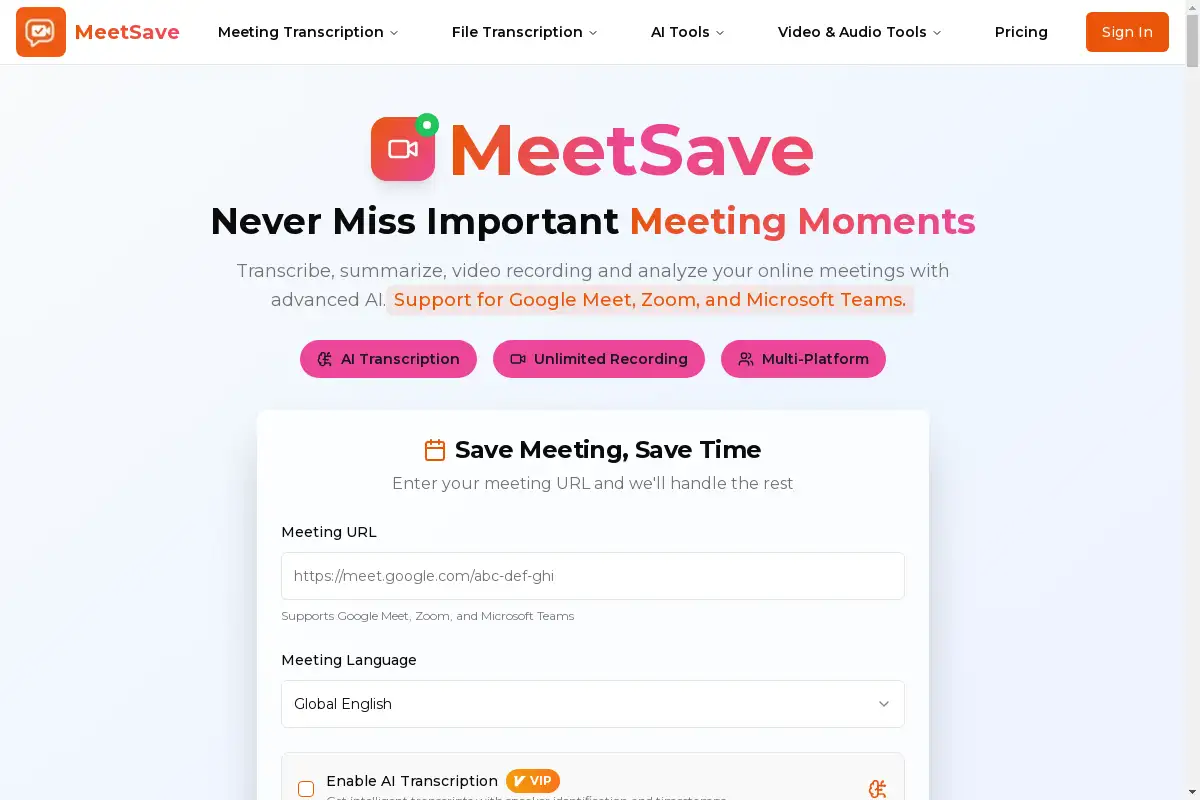 MeetSave AI