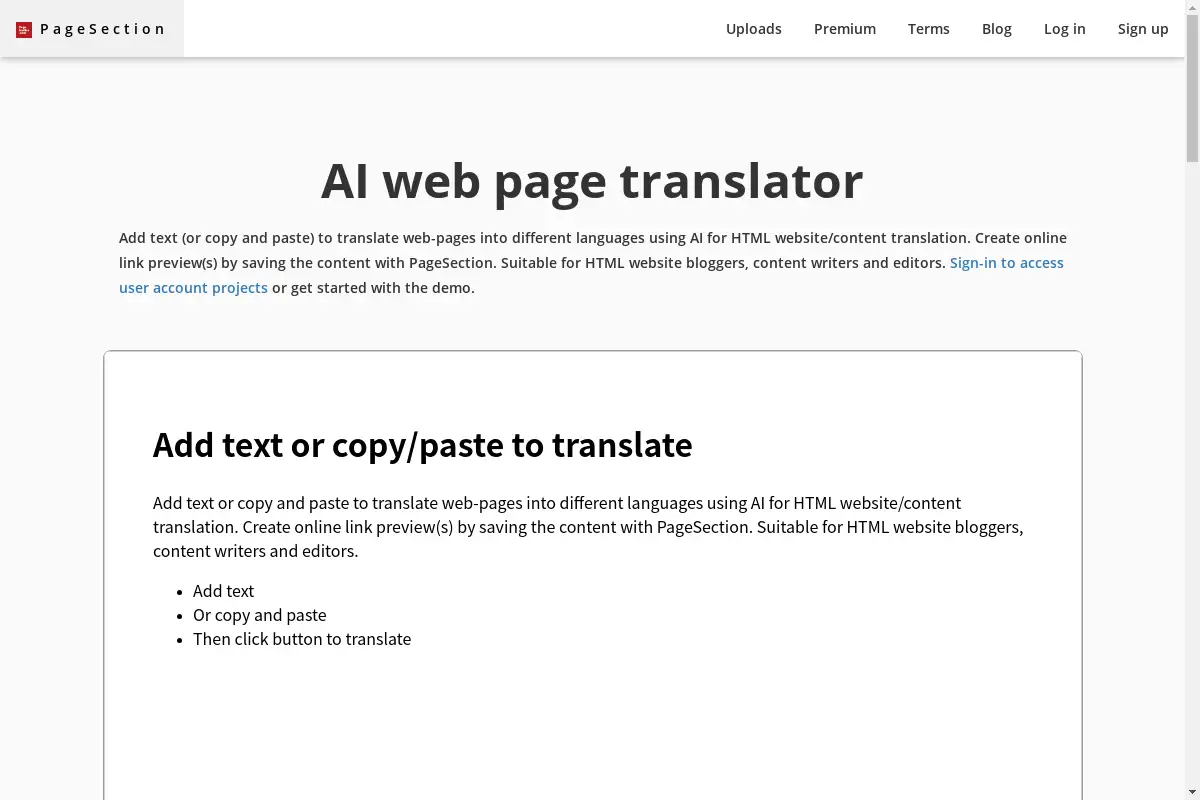 AI Web Page Translator