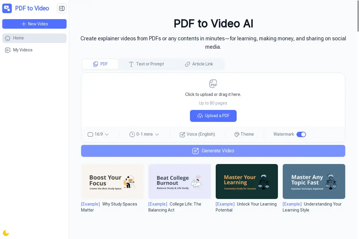 PDF to Video